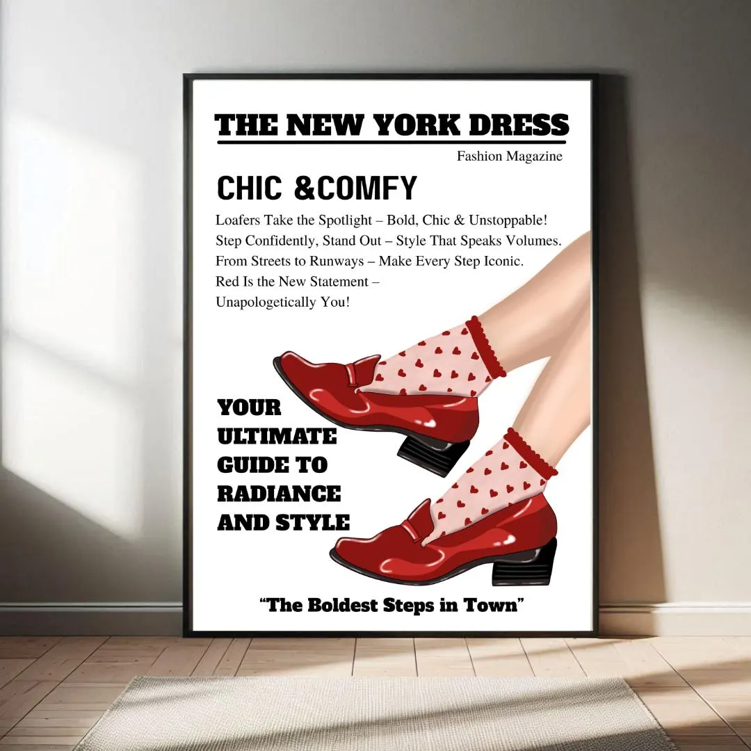 Red Loafers Fashion Print – NYC Editorial Style (Digital Download) - image 2