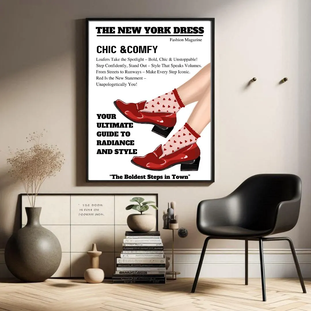 Red Loafers Fashion Print – NYC Editorial Style (Digital Download) - image 4