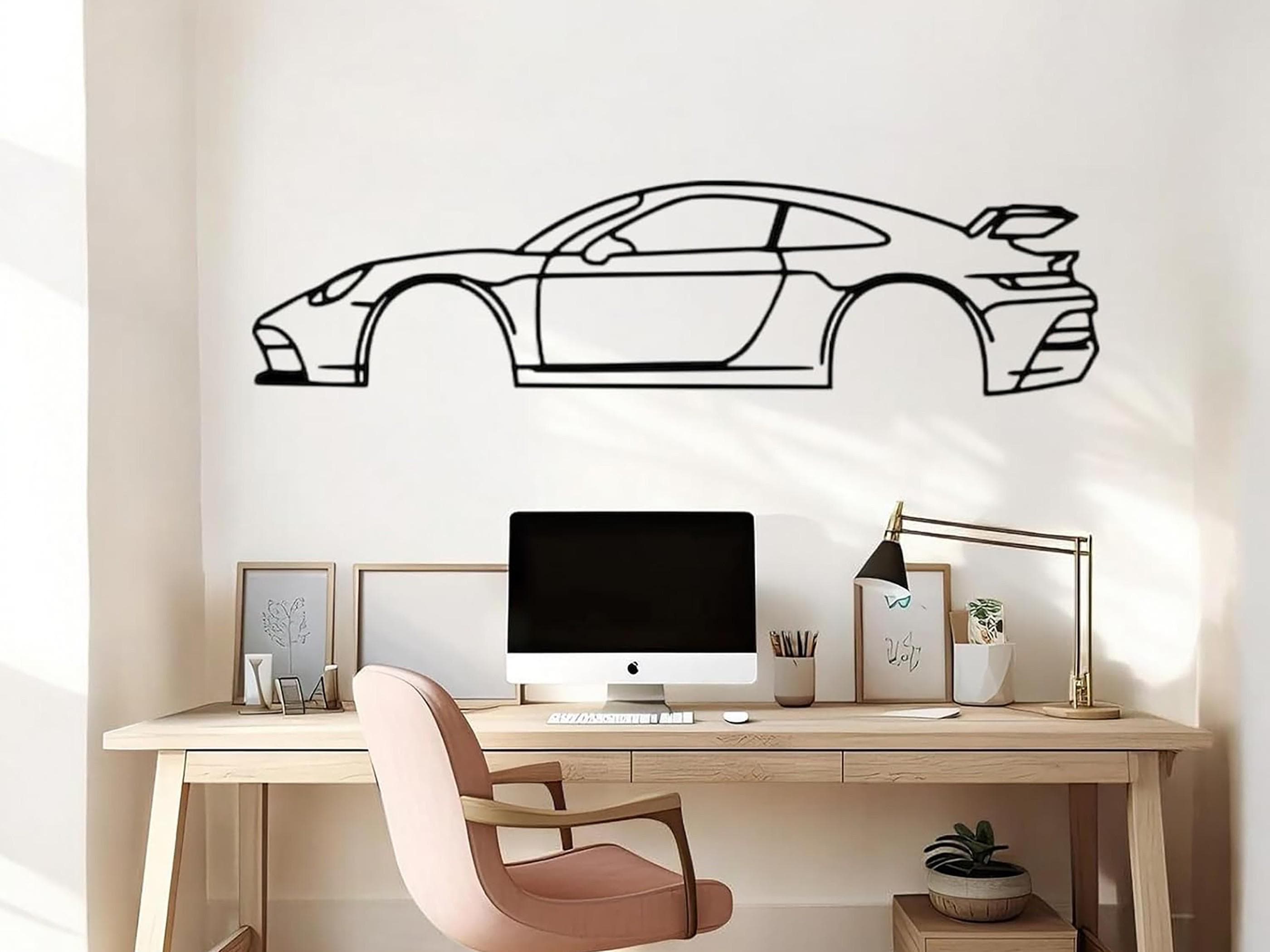 Sports Car Metal Wall Decor, Kid’s Room Decor, Gift for Kids, Birthday Gift, Car Silhouette,Metal Car Wall Art,Metal Home Art,Christmas Gift - image 3