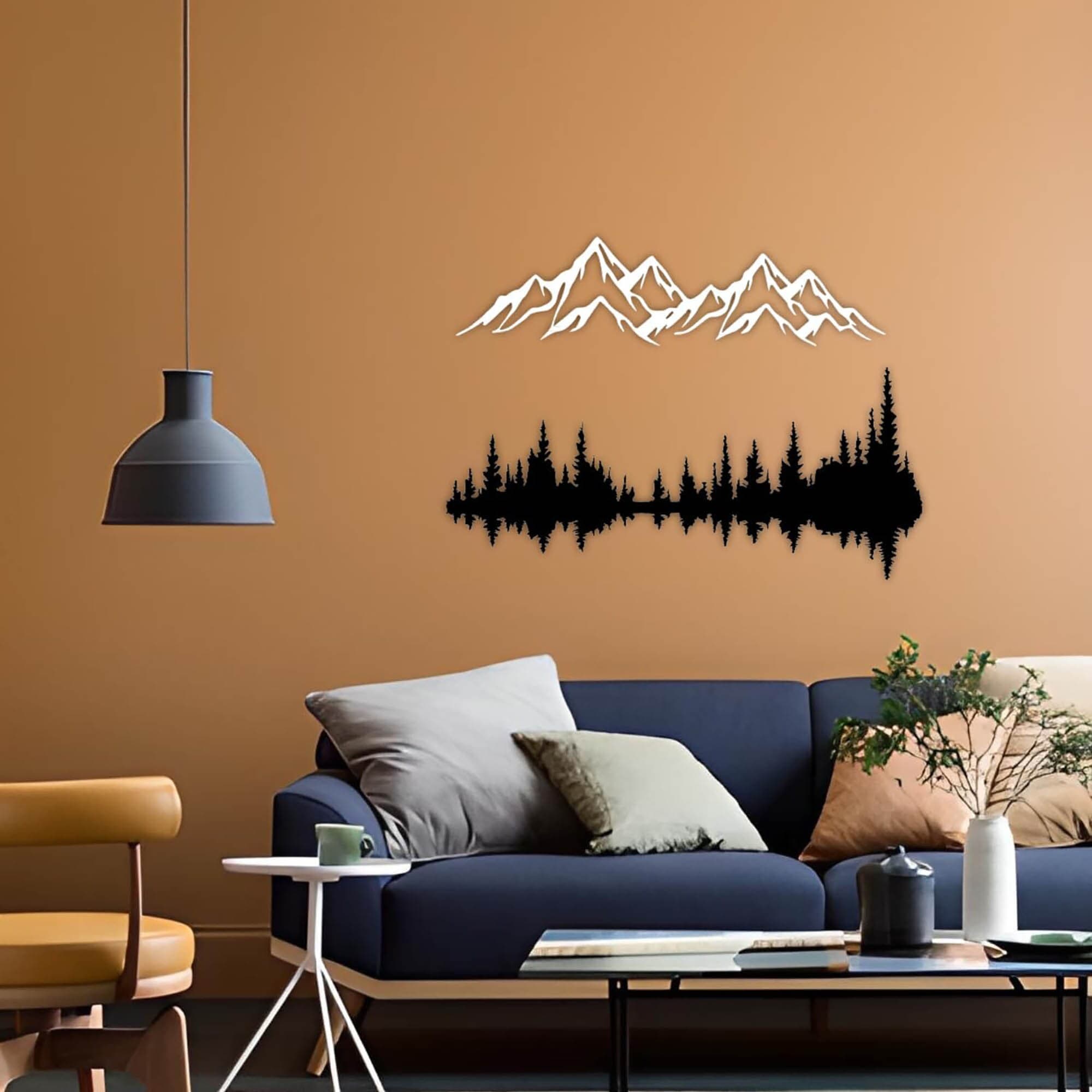 Mountain Silhouette Metal Wall Art: Rustic Forest Decor - image 5