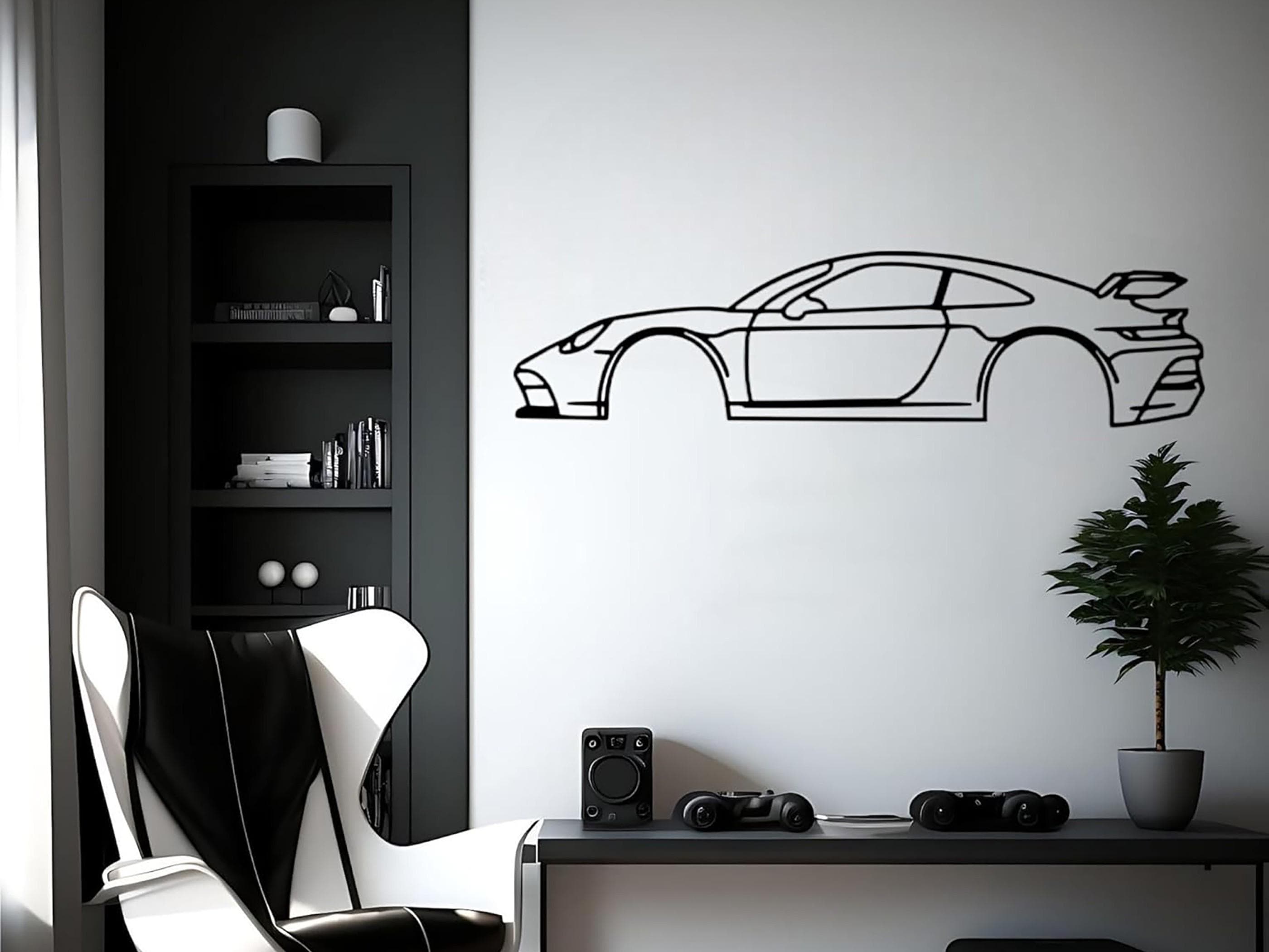 Sports Car Metal Wall Decor, Kid’s Room Decor, Gift for Kids, Birthday Gift, Car Silhouette,Metal Car Wall Art,Metal Home Art,Christmas Gift - image 4