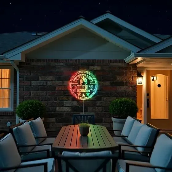 Personalized Led Barbecue Wall Sign, Custom Grill, Barbecue Sign, BBQ Sign, Custom Gift, Multicolor Dynamic Lighting fnd-p0082-tm-c - image 5