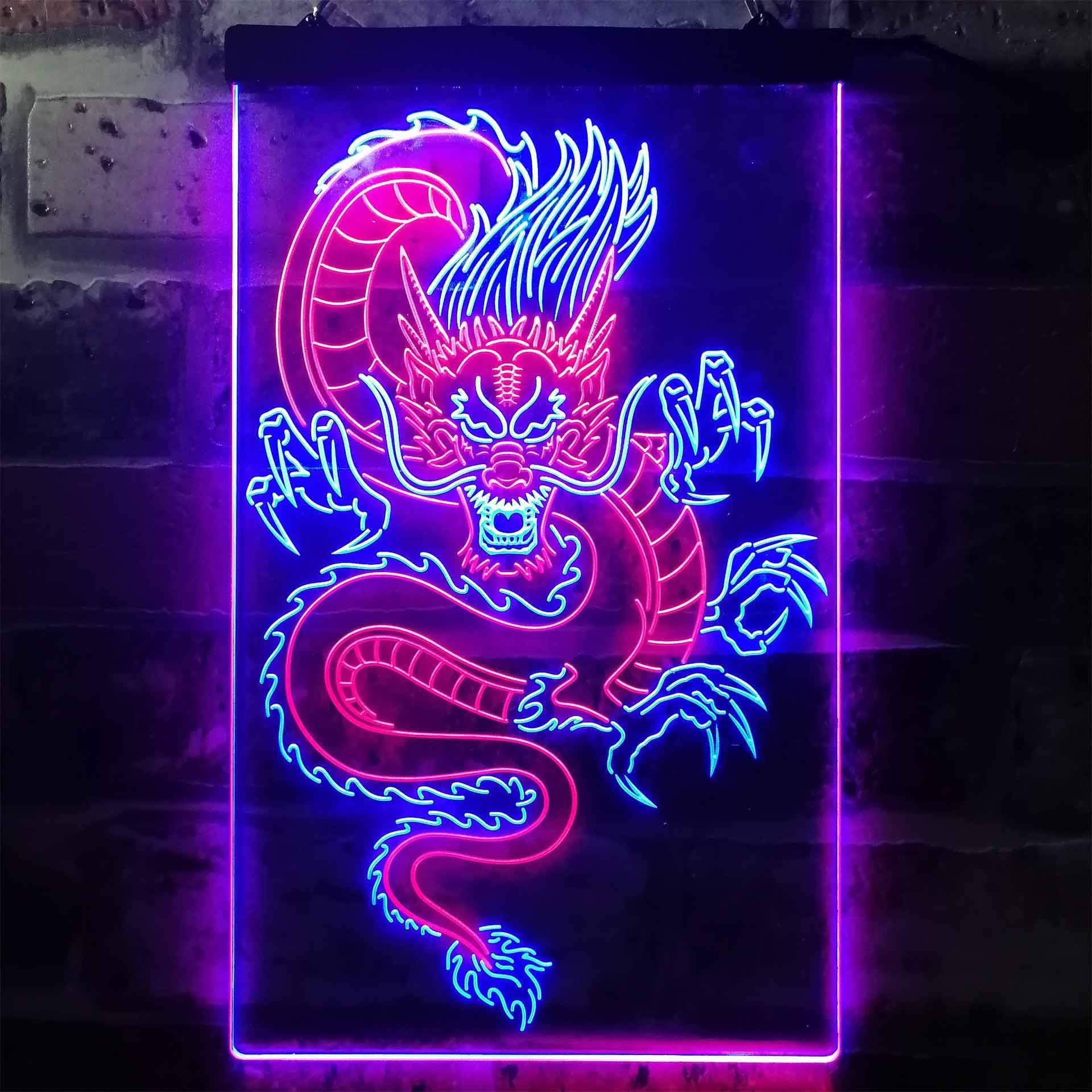 Chinese Dragon Room Display Dual Color LED Neon Sign st6-i3225