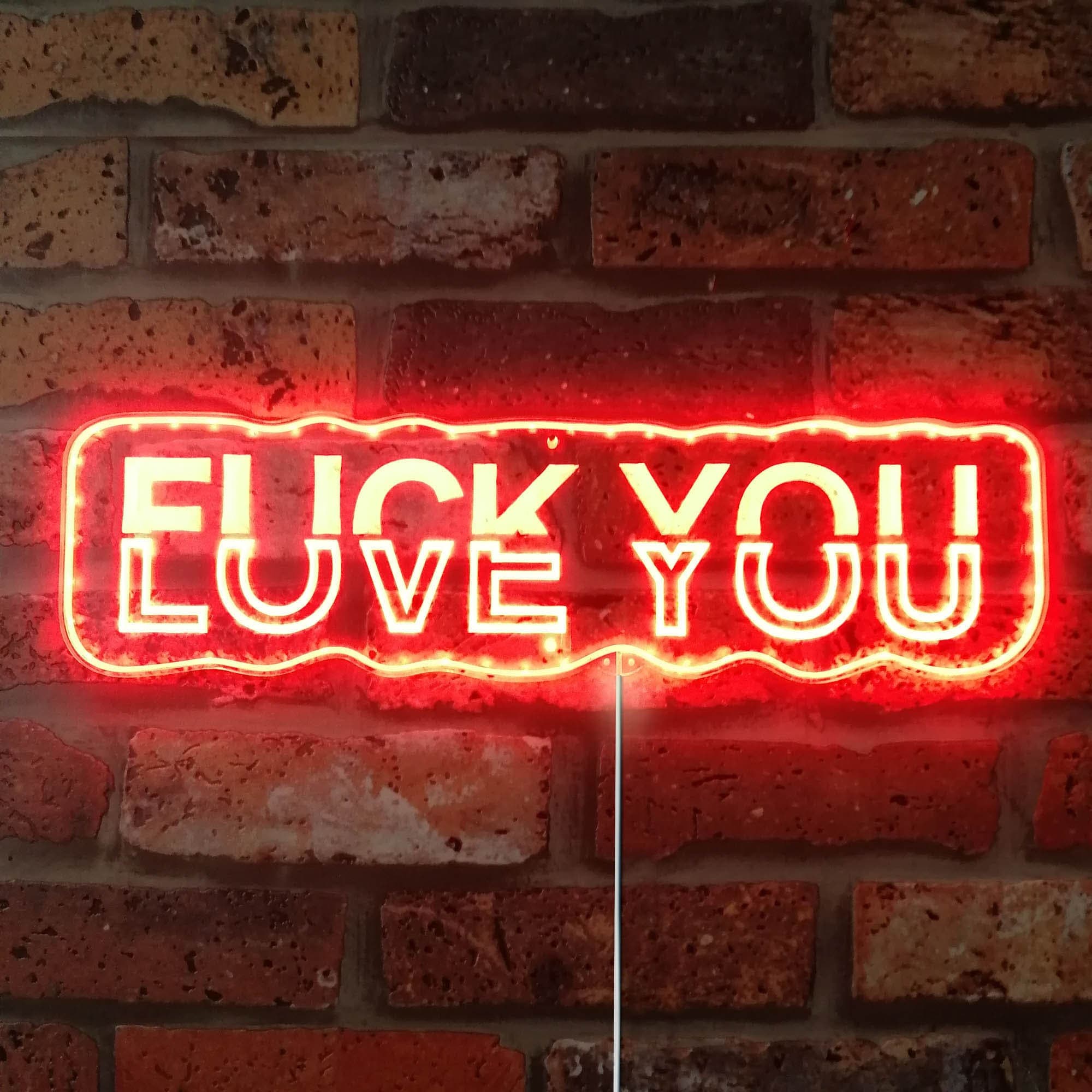 Love u Tattoo RGB Dynamic Glam LED Sign - Cut-to-Edge Shape - Smart 3D Wall Decoration - Multicolor st06-fnd-i0012-c