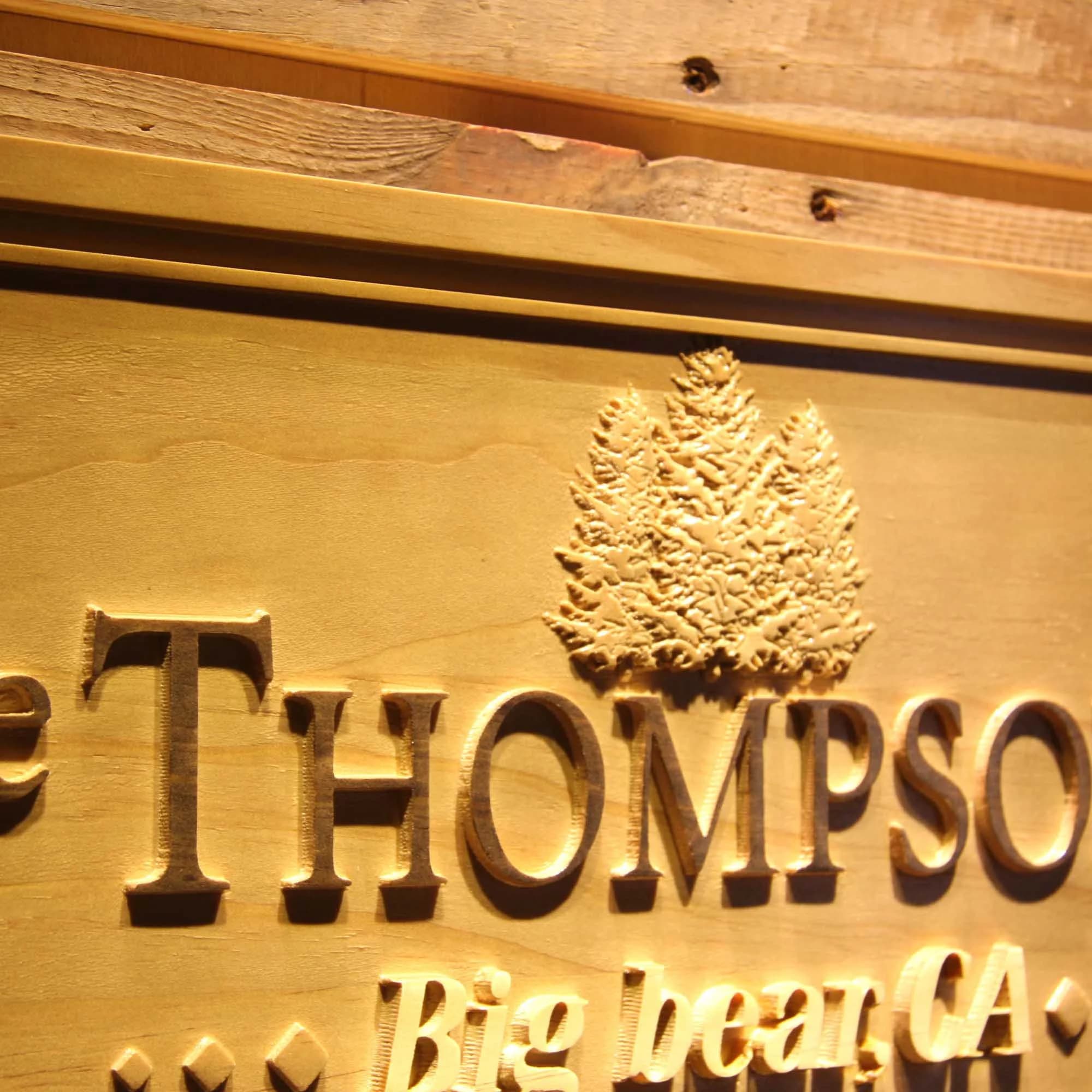 Personalized Cabin Sign | 3D Wood Engraved Forest House Name Sign - image 5