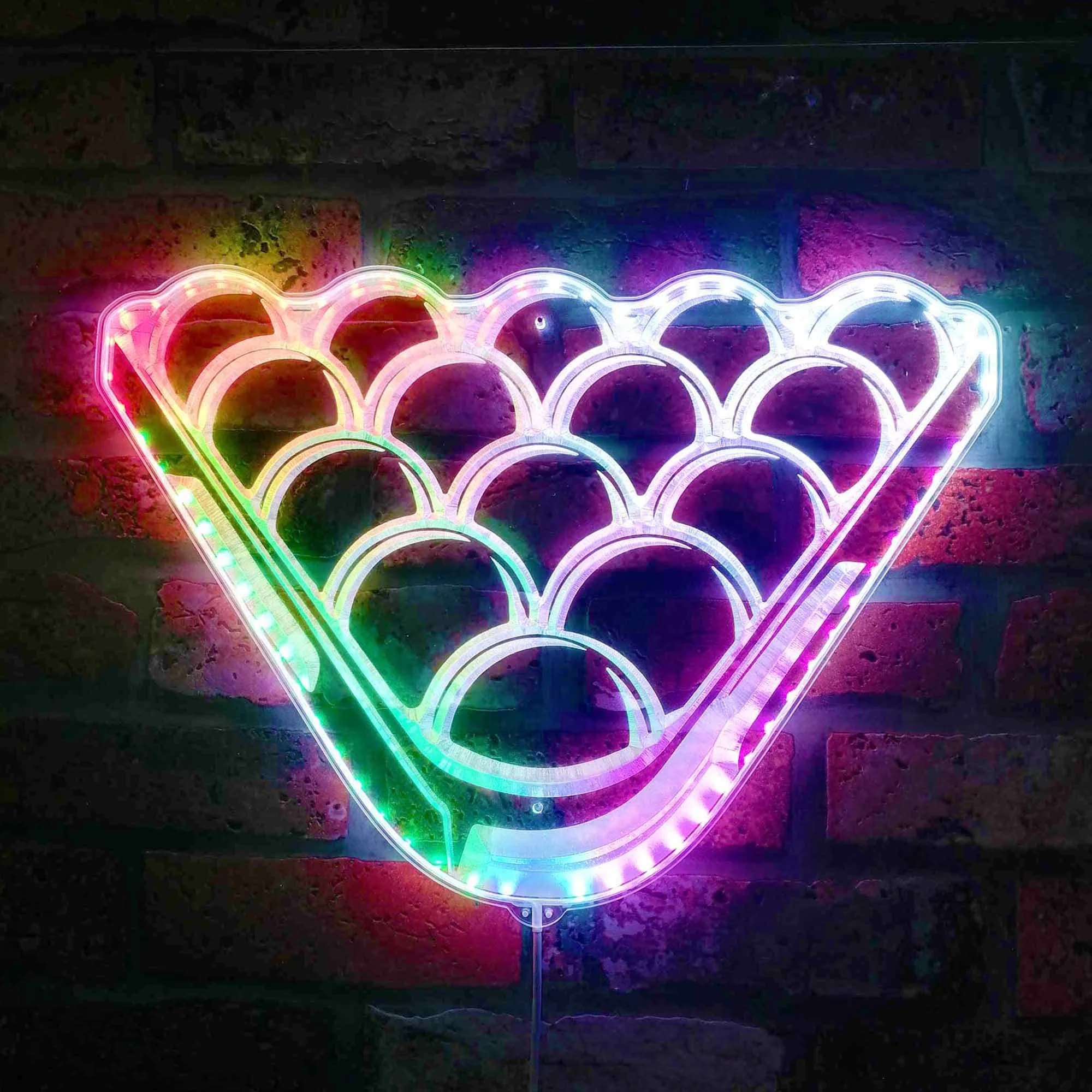 Snooker Billiards Pool Table Room RGB Dynamic Glam LED Sign - Cut-to-Edge Shape - Smart 3D Wall Decoration - Multicolor st06-fnd-i0213-c
