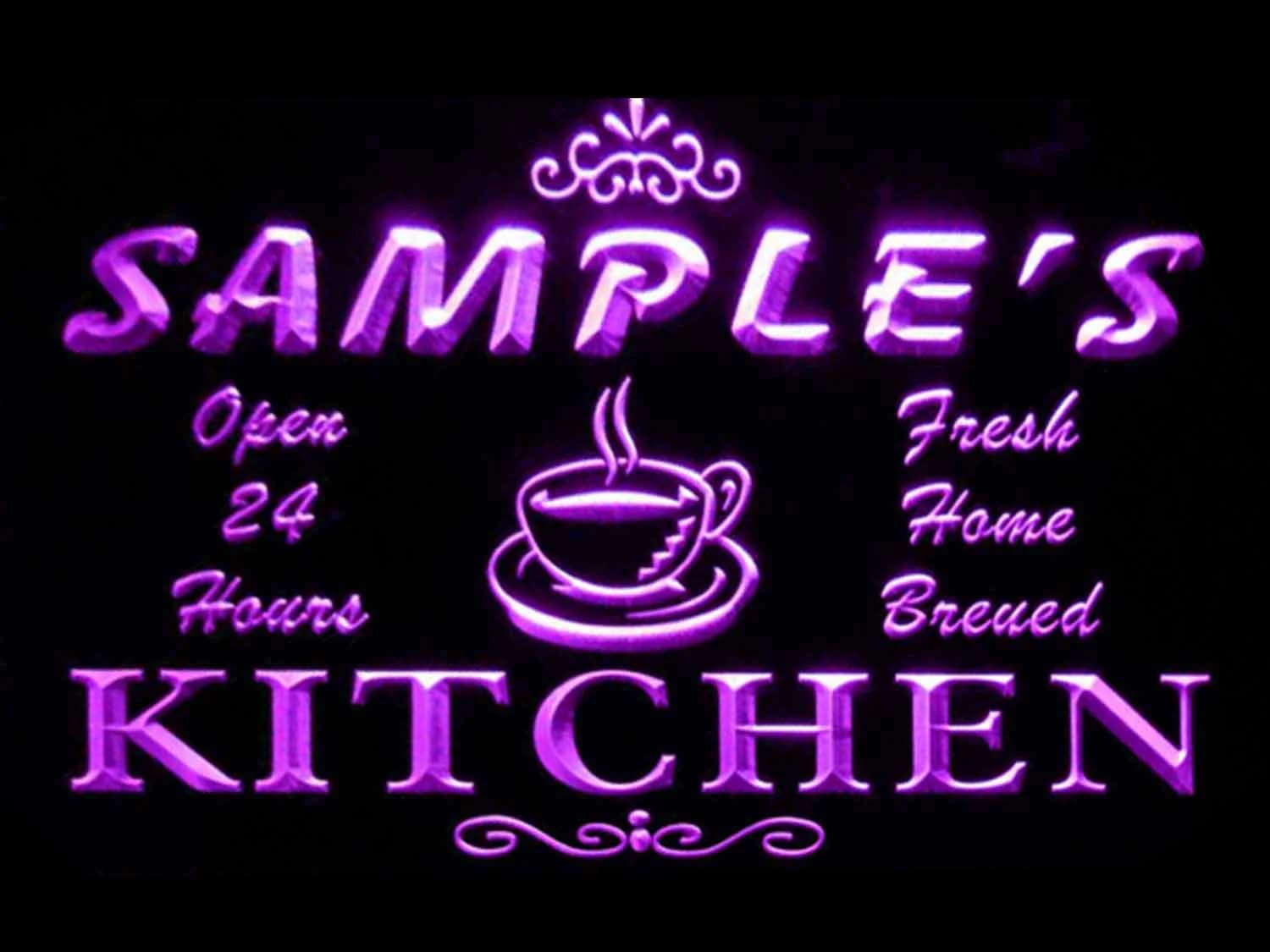 Name Personalized Custom Mom Kitchen Bar Neon Sign st3-pc-tm