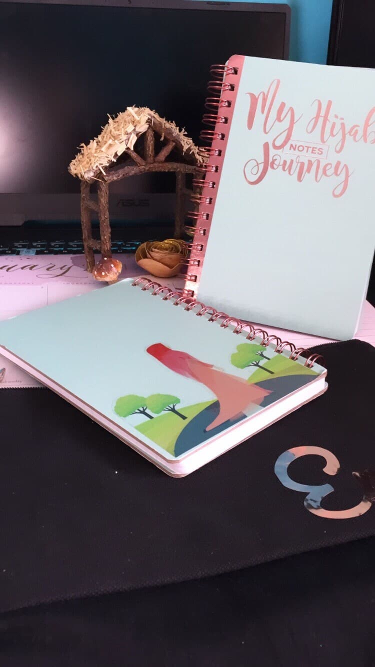 Journal Notebook, My Hijab Journey Diary Journal, personalized pouch - image 5