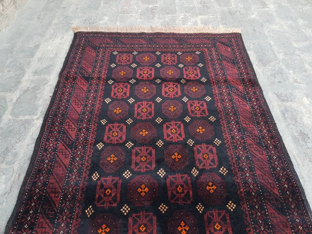 6'1"×3'4" feet Handmade baluch rug best wool rug oriental area rug Afghan beloch vintage rug - image 4