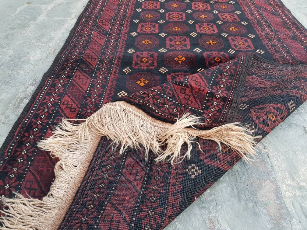 6'1"×3'4" feet Handmade baluch rug best wool rug oriental area rug Afghan beloch vintage rug - image 5