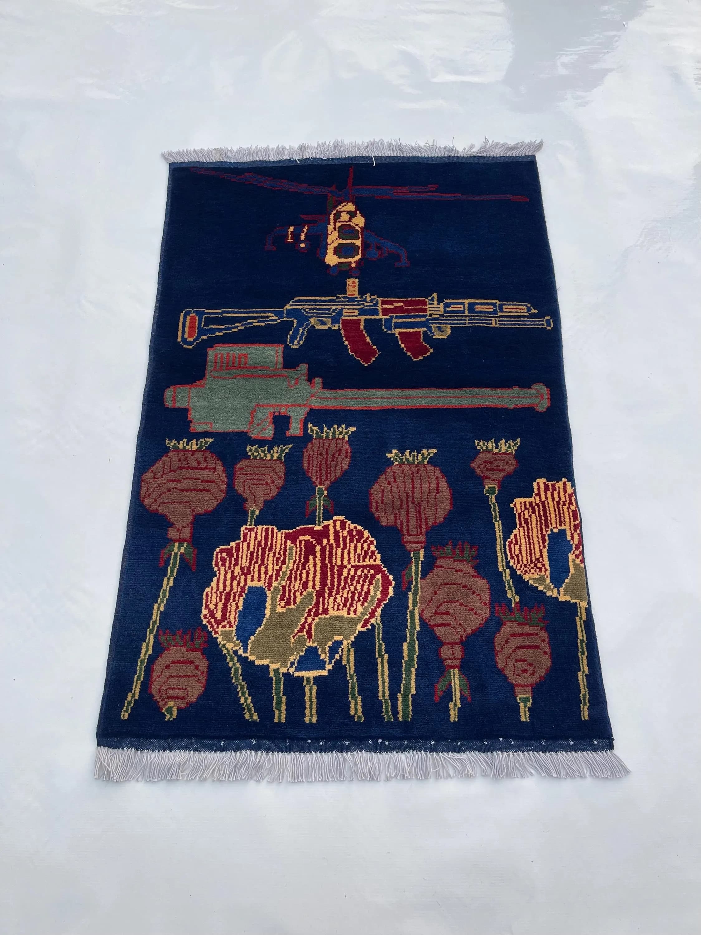 130x82 cm Afghan war rug wool war rug beautifully made Merinos war rug Area rug handicrafts opiume #772 - image 3