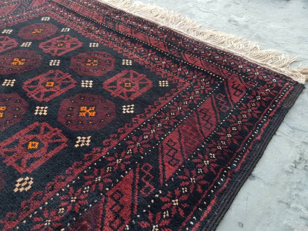 6'1"×3'4" feet Handmade baluch rug best wool rug oriental area rug Afghan beloch vintage rug - image 3