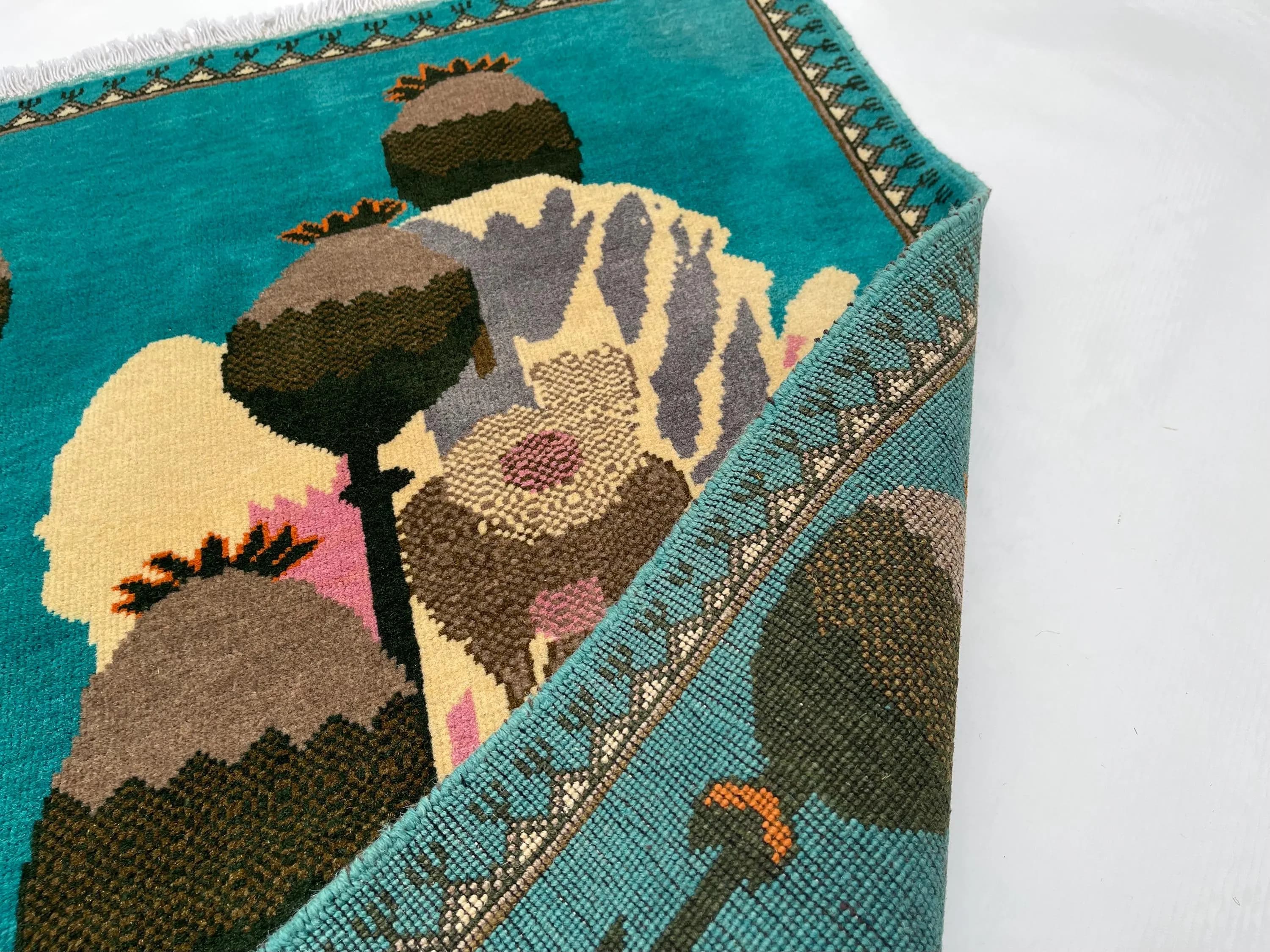 118x84 cm Afghan war rug wool war rug beautifully made Merinos war rug handicrafts opiume #756 - image 3