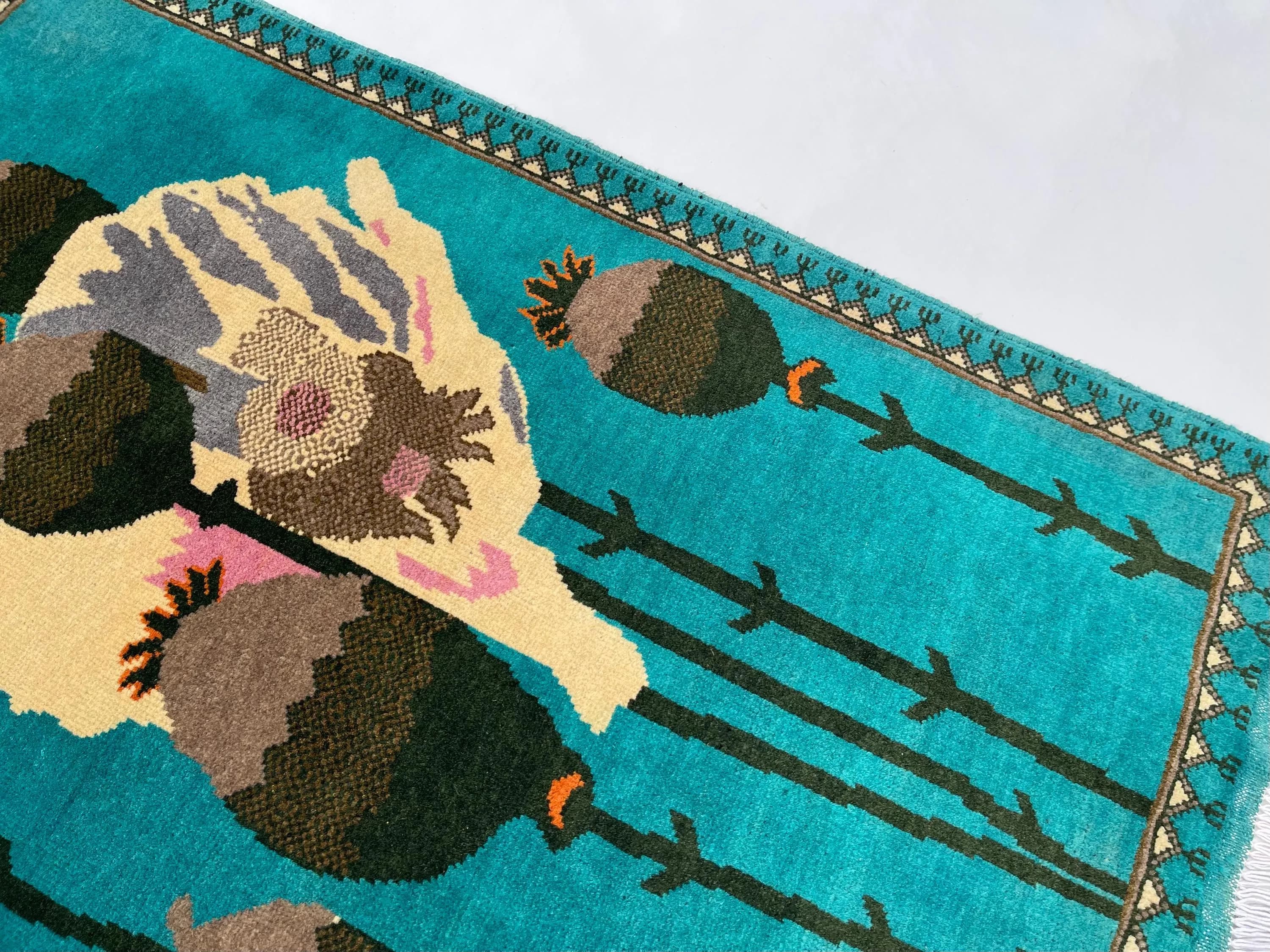118x84 cm Afghan war rug wool war rug beautifully made Merinos war rug handicrafts opiume #756 - image 4