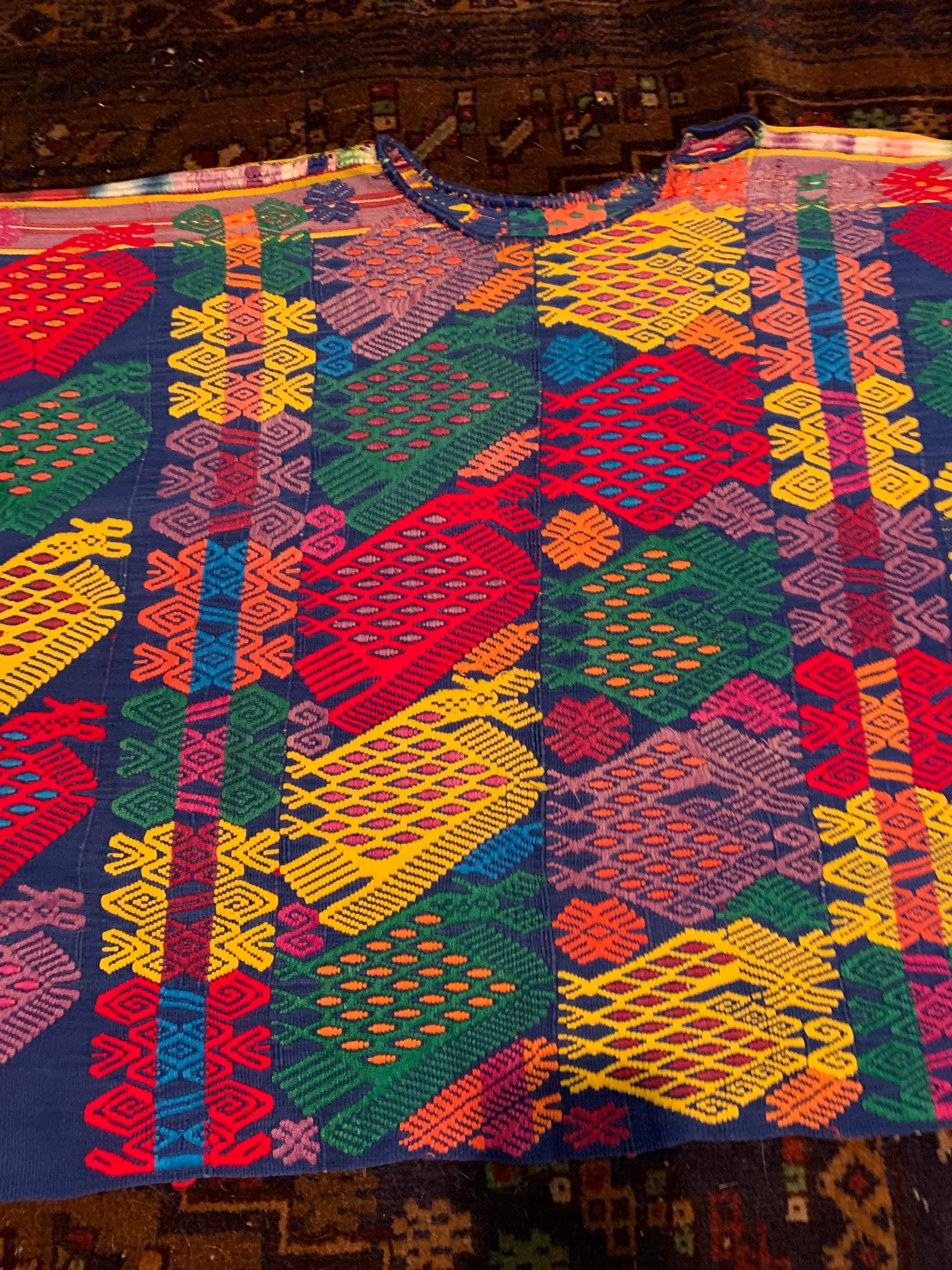 Antique/Vintage Guatemalan huipi Extra Large - image 3