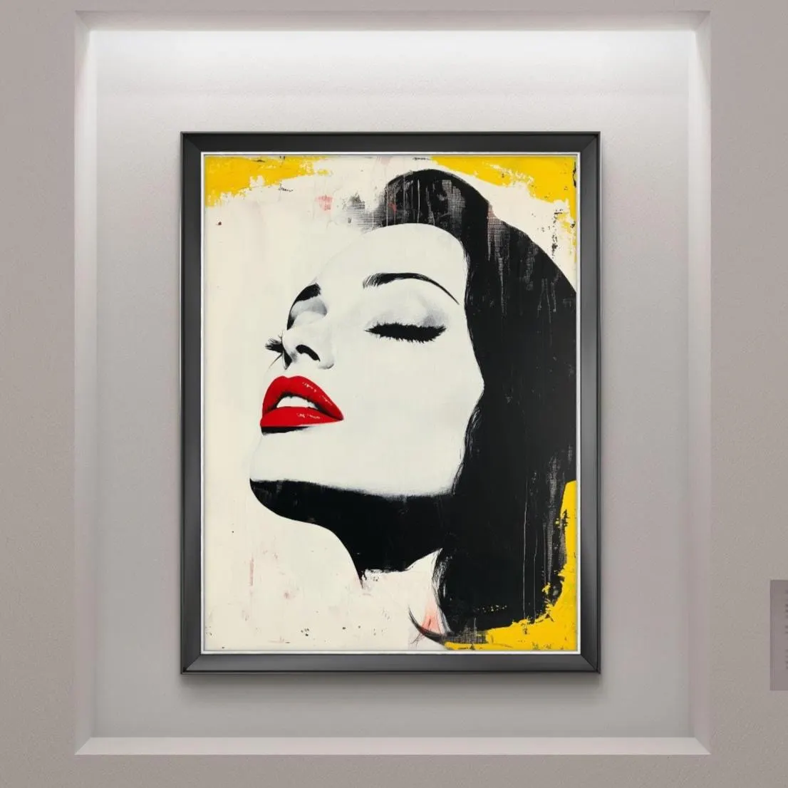 Hollywood Glam Portrait: Red Lips, Yellow Accents (Digital Download