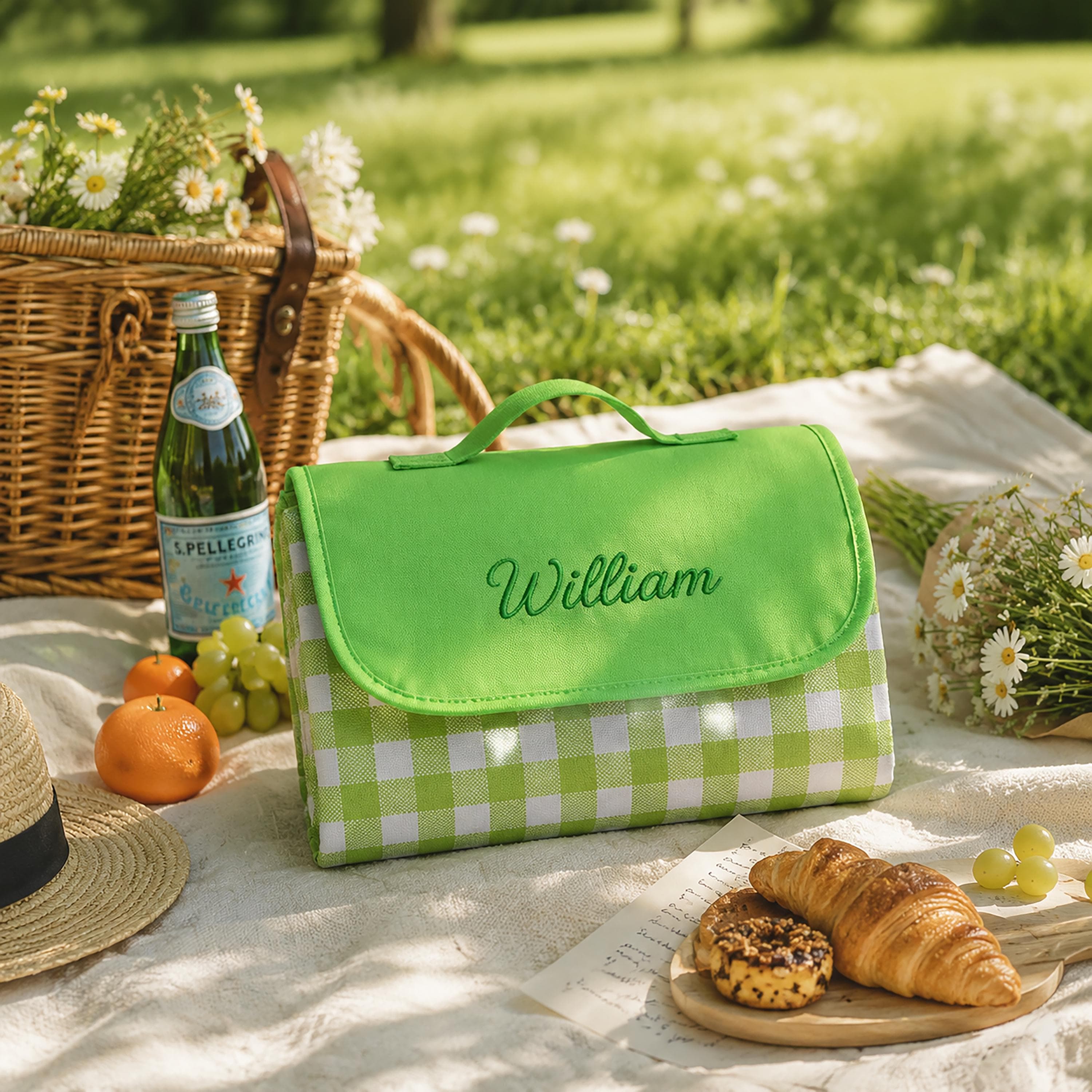 Custom Waterproof Camping Beach Blanket Mat, Custom Family Name Picnic, Wedding Gift For Couple LXY1607 - image 2