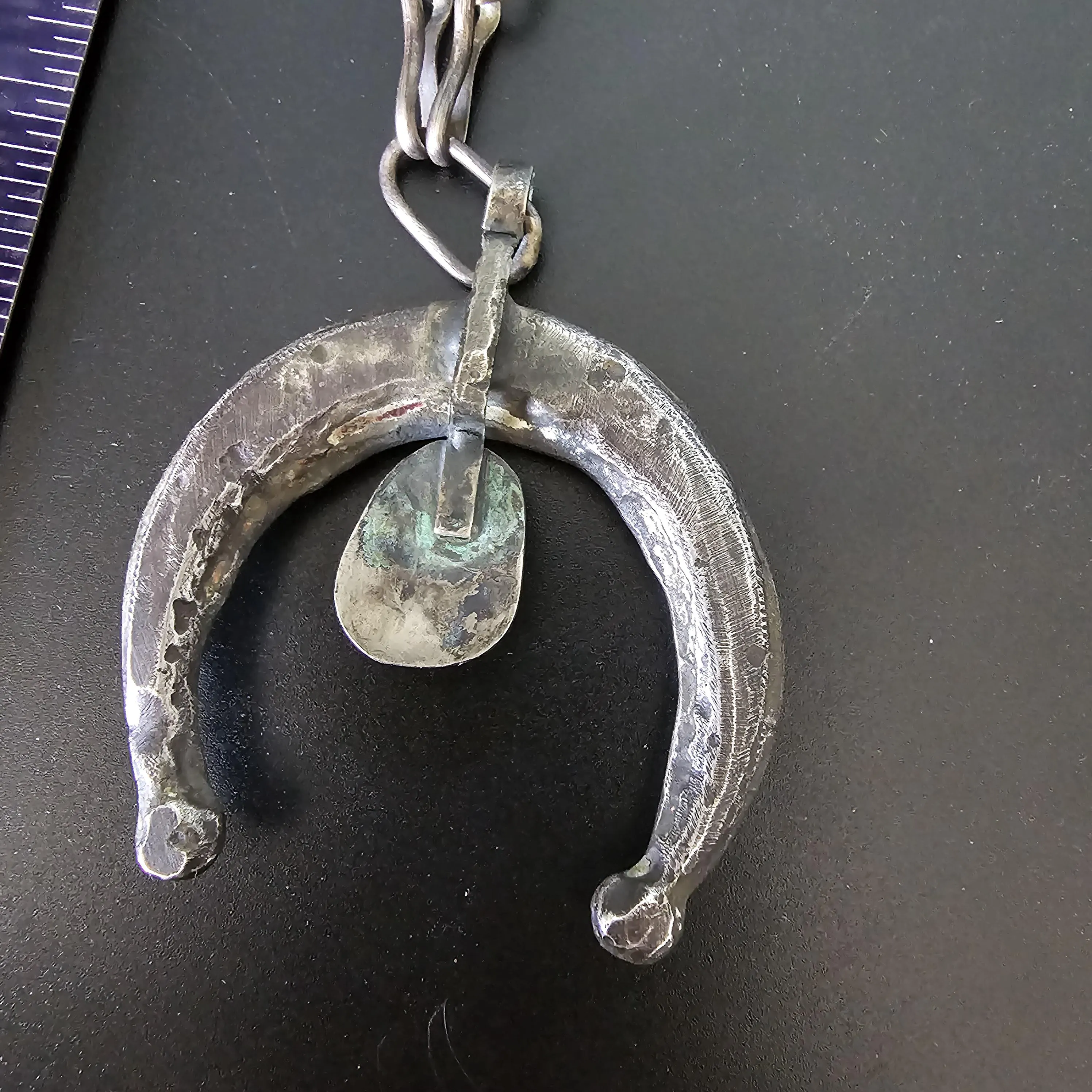 Ingot Cast Silver Naja Vintage Silver Chain Old Pawn JN 738 - image 5