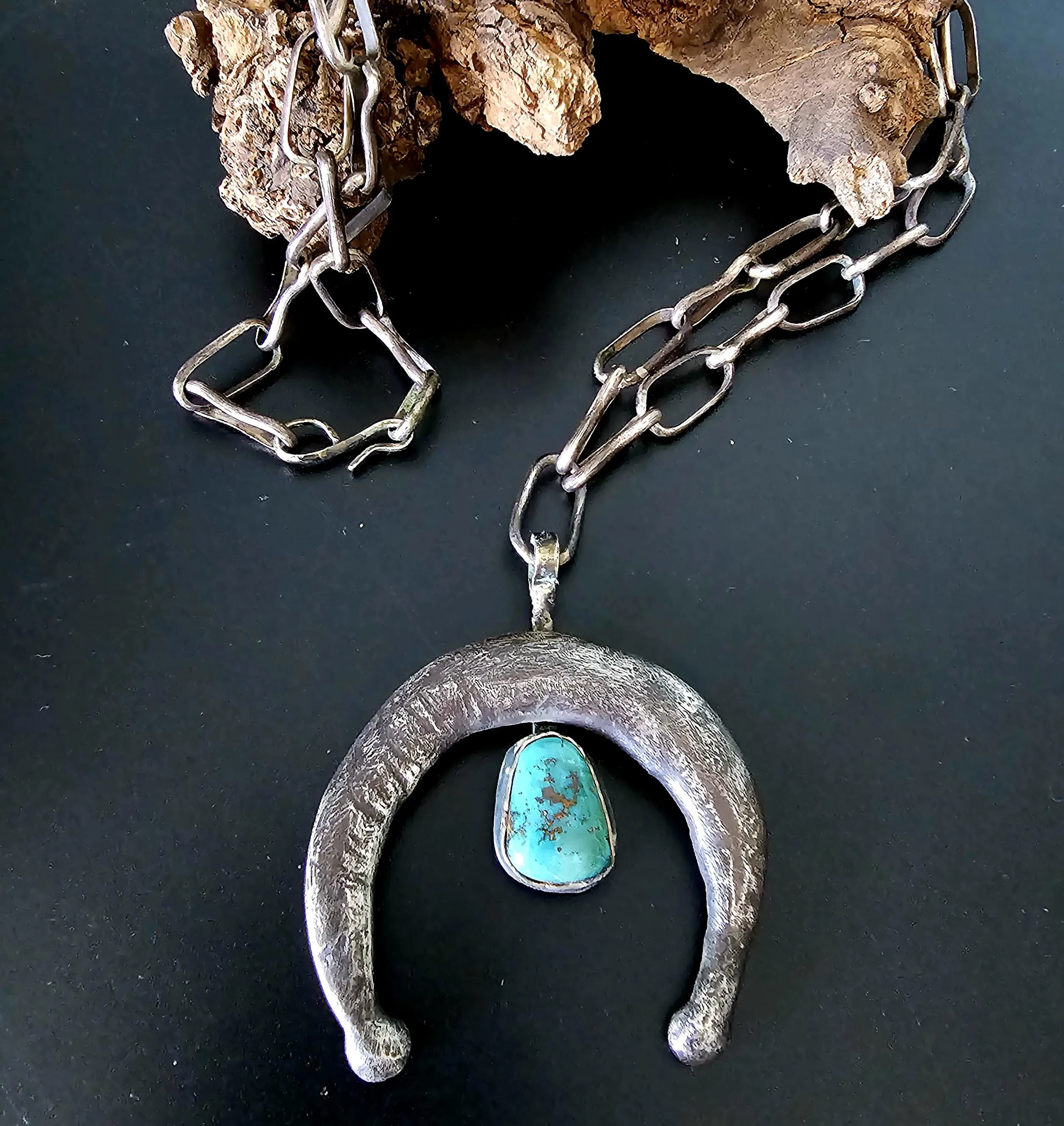 Ingot Cast Silver Naja Vintage Silver Chain Old Pawn JN 738