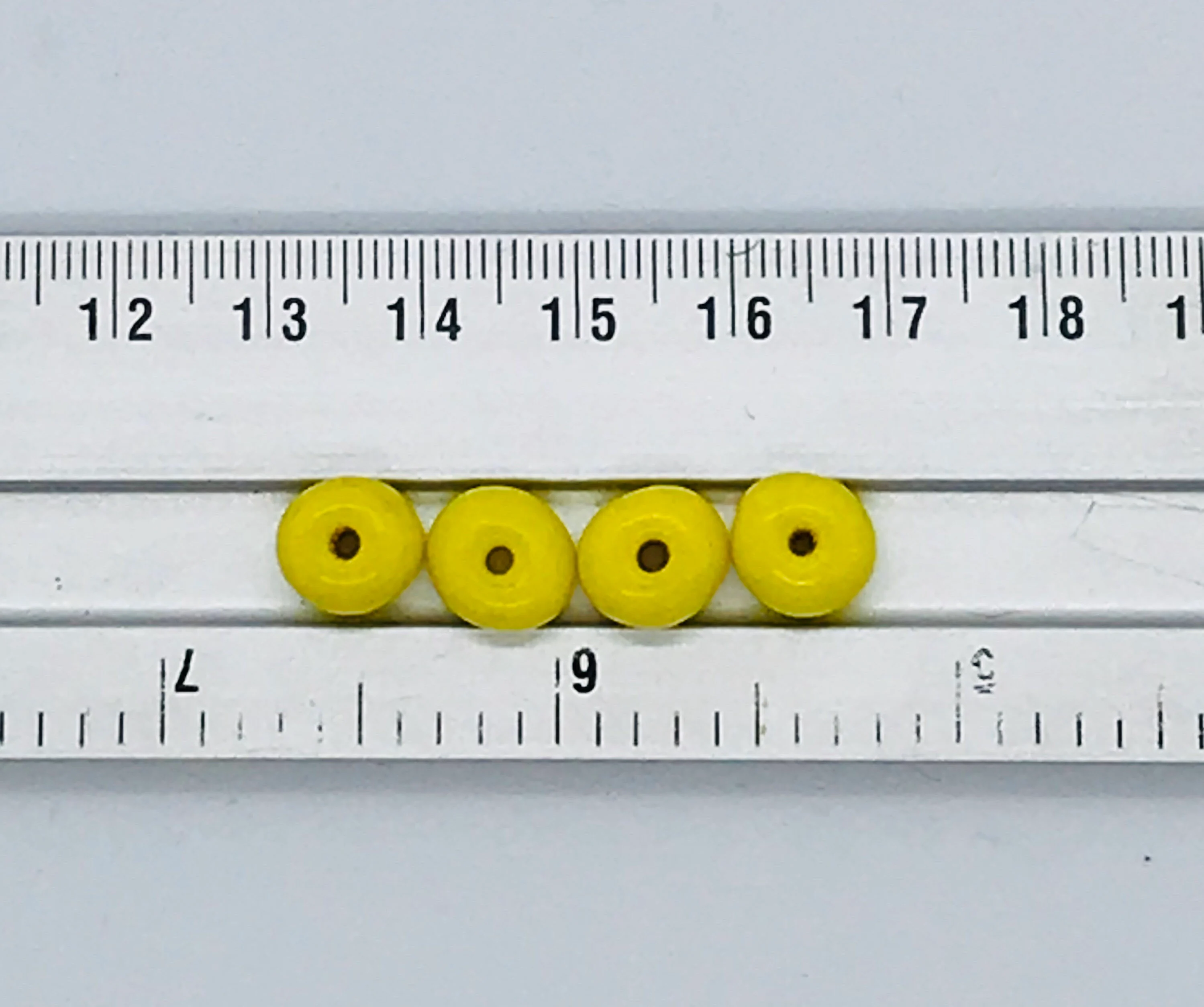 20 gr 9 mm Venetian beads, vintage Murano glass beads, yellow spacer beads, 9 mm pony beads, glass spacer beads for bracelets, C02 - image 5
