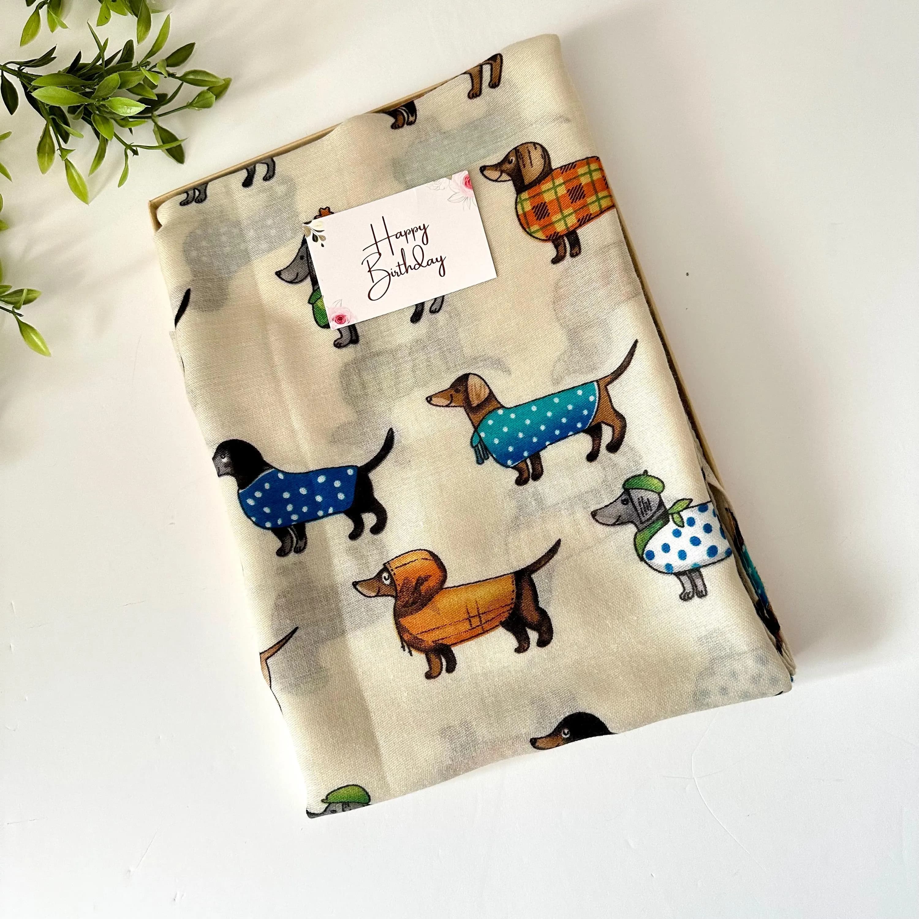 Dog Print Scarf: Lightweight Cotton Blend, Animal Lover Gift - image 2