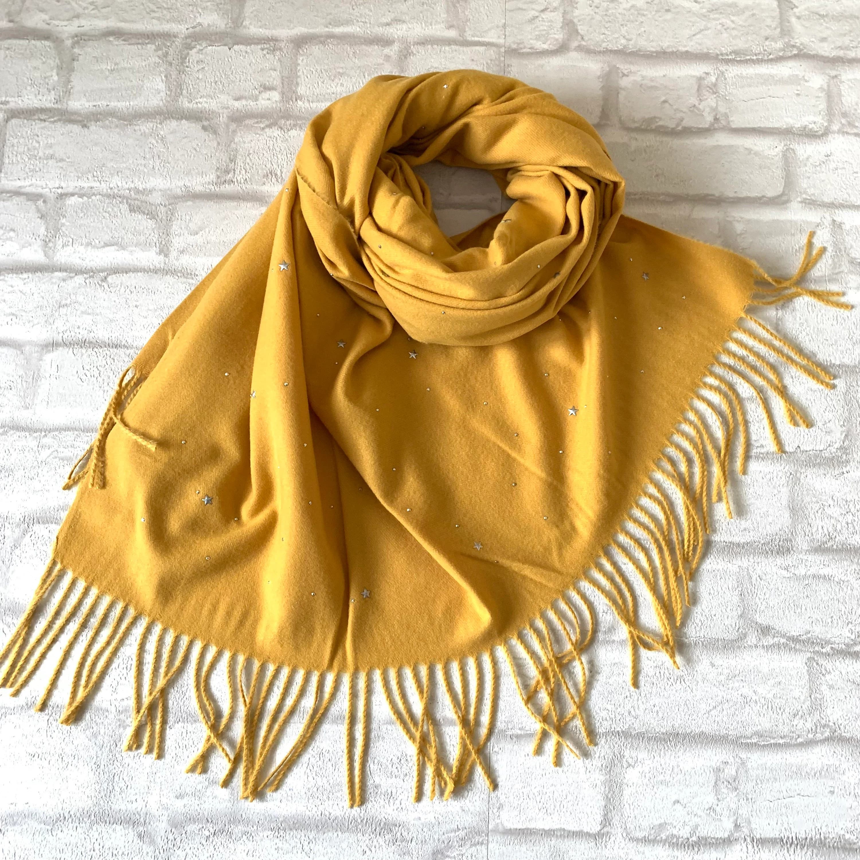 Star Embellished Pashmina Scarf: Women's Shawl, Hijab Head Wrap - image 3