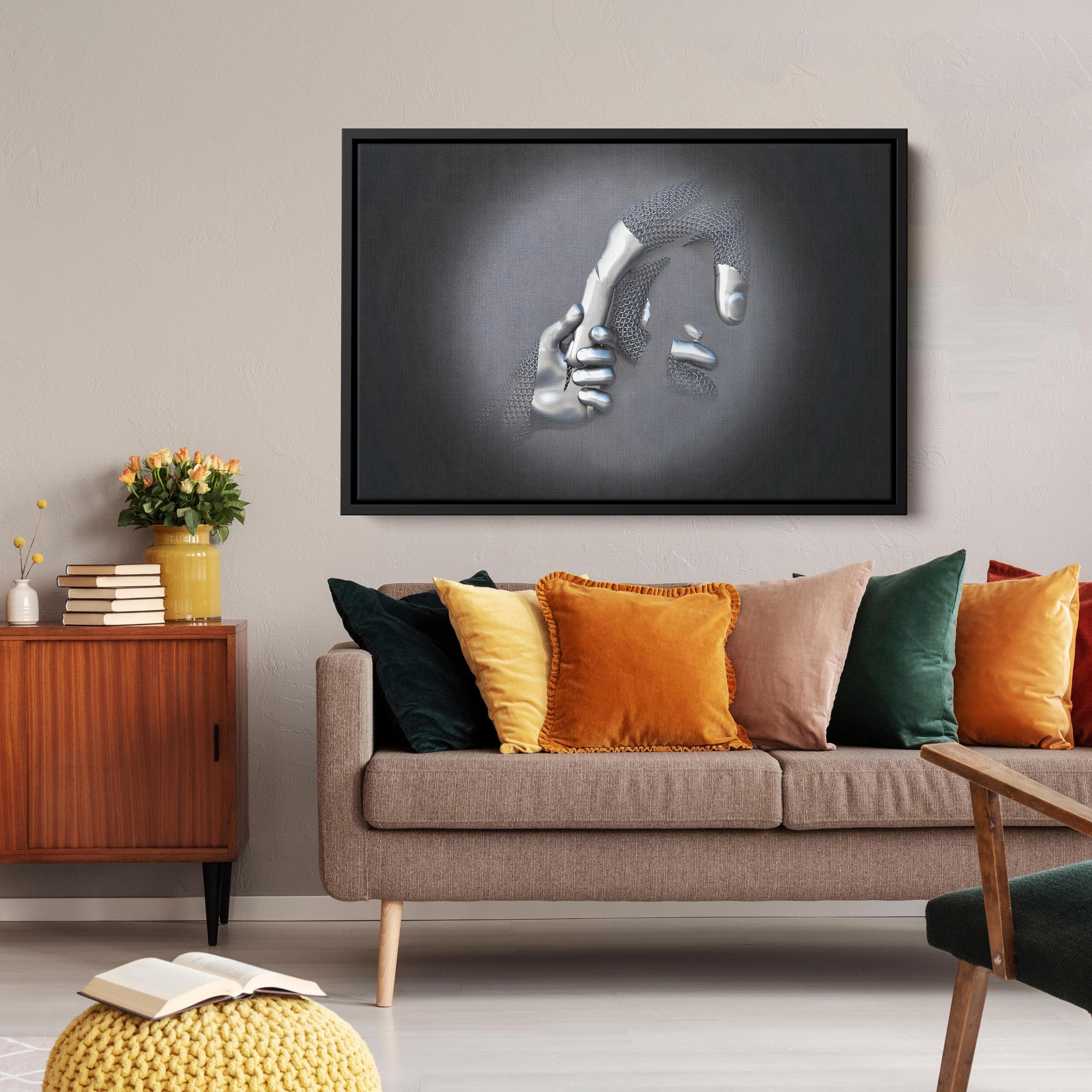Parent and Child Canvas Art: Black and White Family Print - image 5