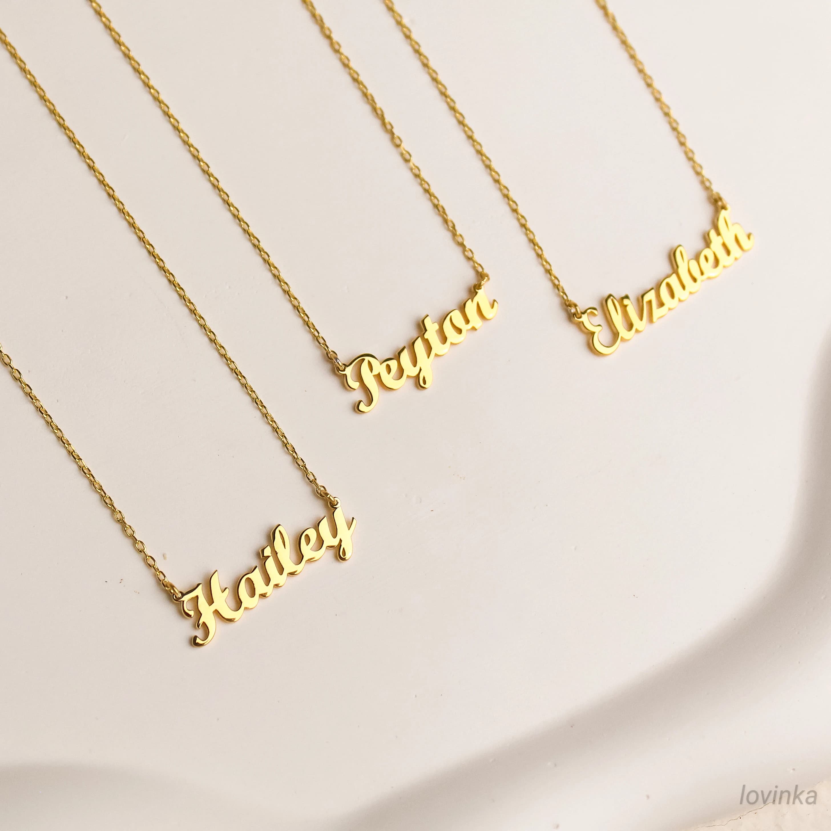 14K Solid Gold Name Necklace • Personalized Jewelry • Gift For Her - image 5
