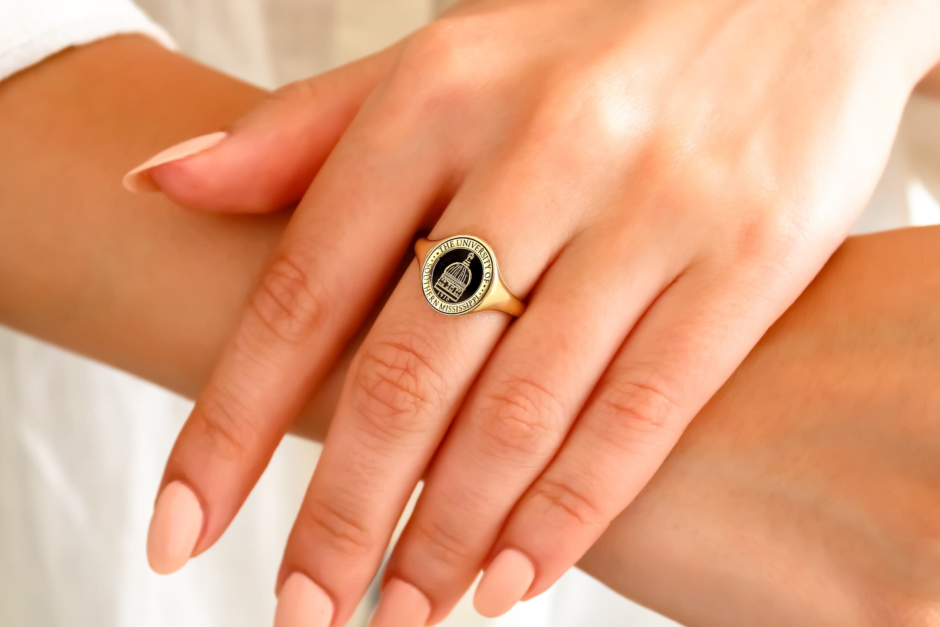 Personalized Signet Ring,College Class Ring,High School Graduation Rings,Custom Jewelry - image 3