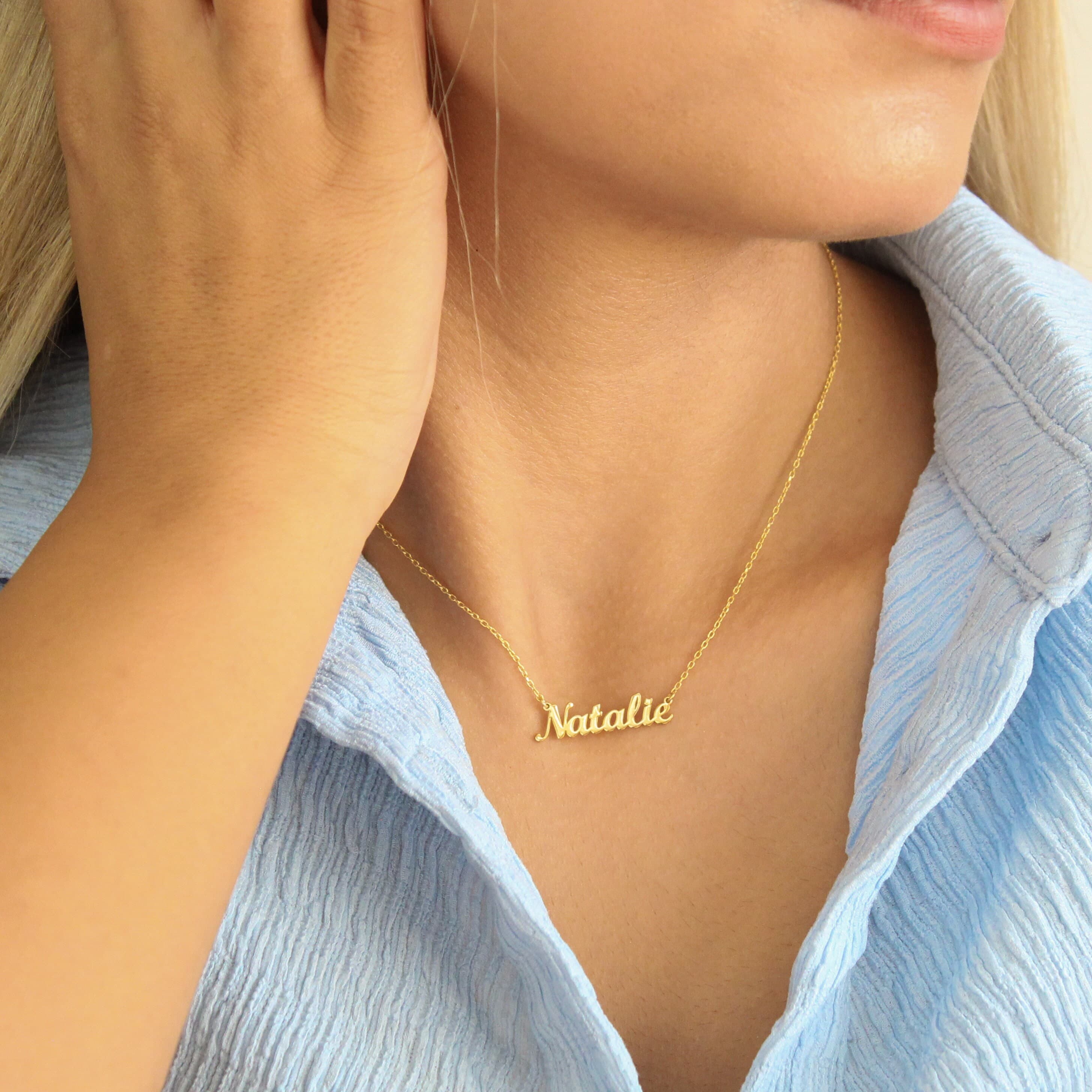 14K Solid Gold Name Necklace • Personalized Jewelry • Gift For Her - image 3