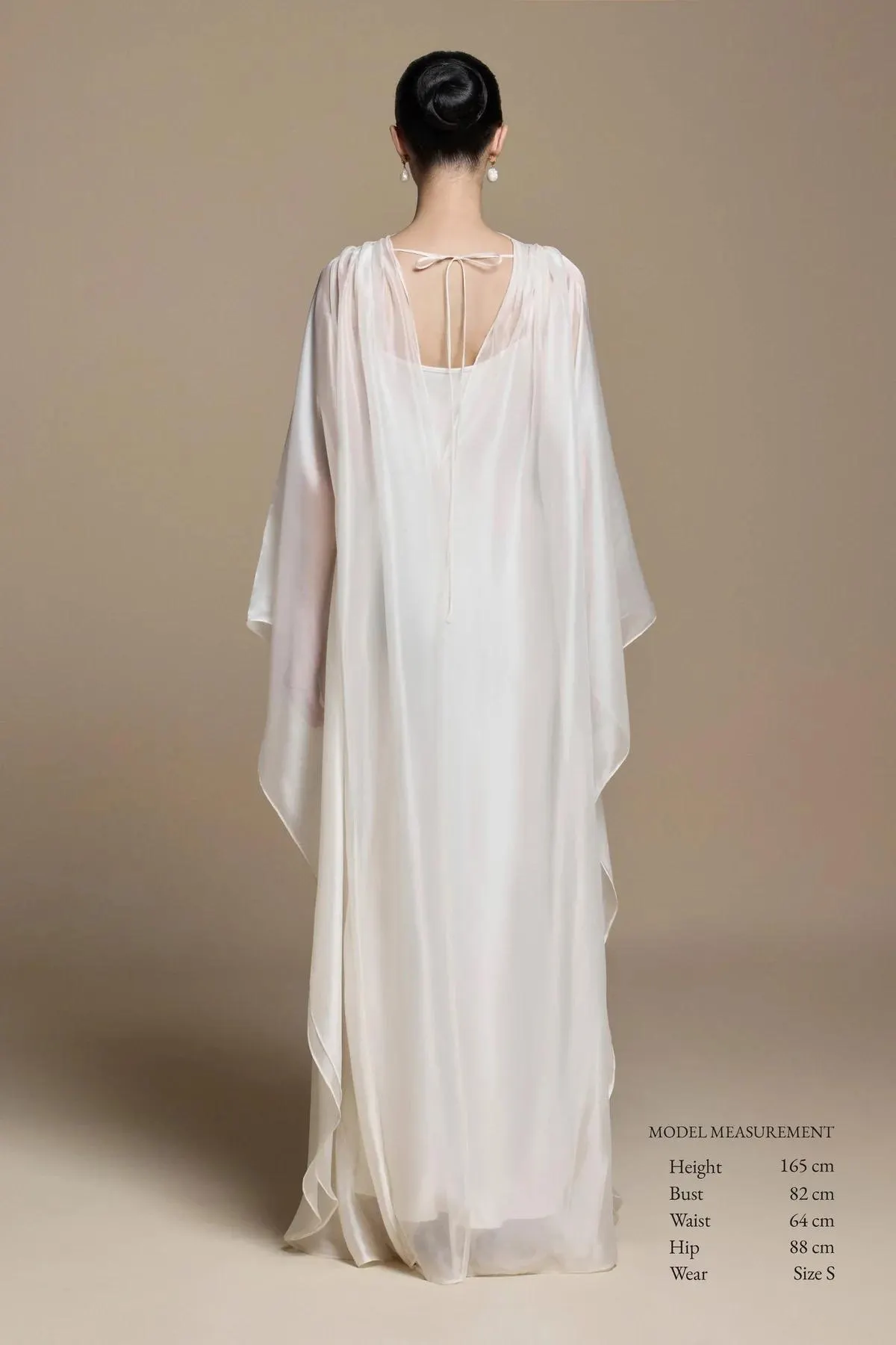 Sheer Silk (Outer Layer Only) Butterfly Abaya Dress: Custom Kaftan-Style Gown - Organza Silk - image 4