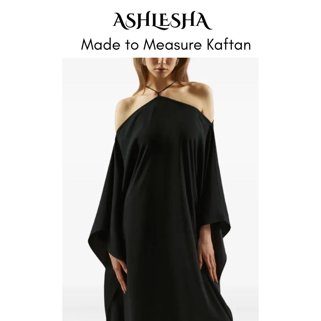 Made-to-Measure Off shoulder Kaftan Styled Dress: Custom Color, Size, Length - image 5