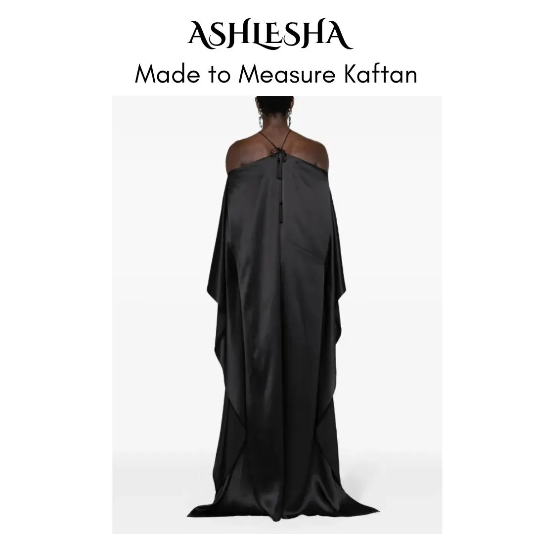 Made-to-Measure Off shoulder Kaftan Styled Dress: Custom Color, Size, Length - image 4