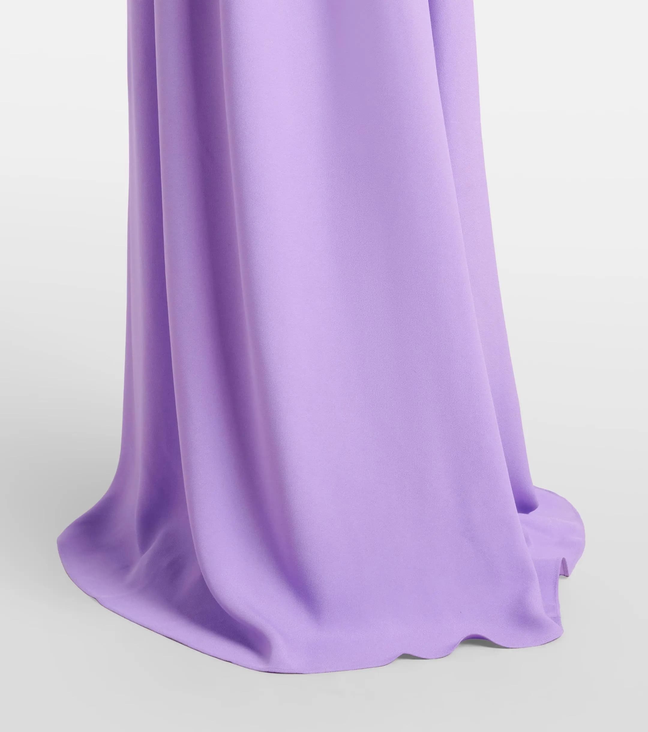 Custom Couture - One Shoulder Dress with attached Scarf ~ Minimal, Classic, Elegant, Wedding Guest, Bridal - ANY Shade of your choice - image 5