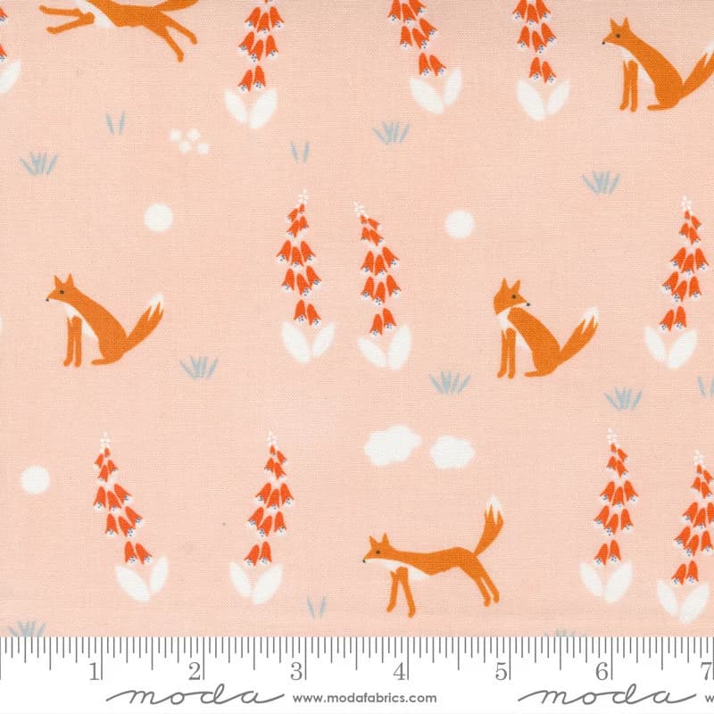 Moda - Meander - Foxes on blush - fabric for sewing, fabric for quilting, Aneela Hoey fabric, horse fabric - image 3