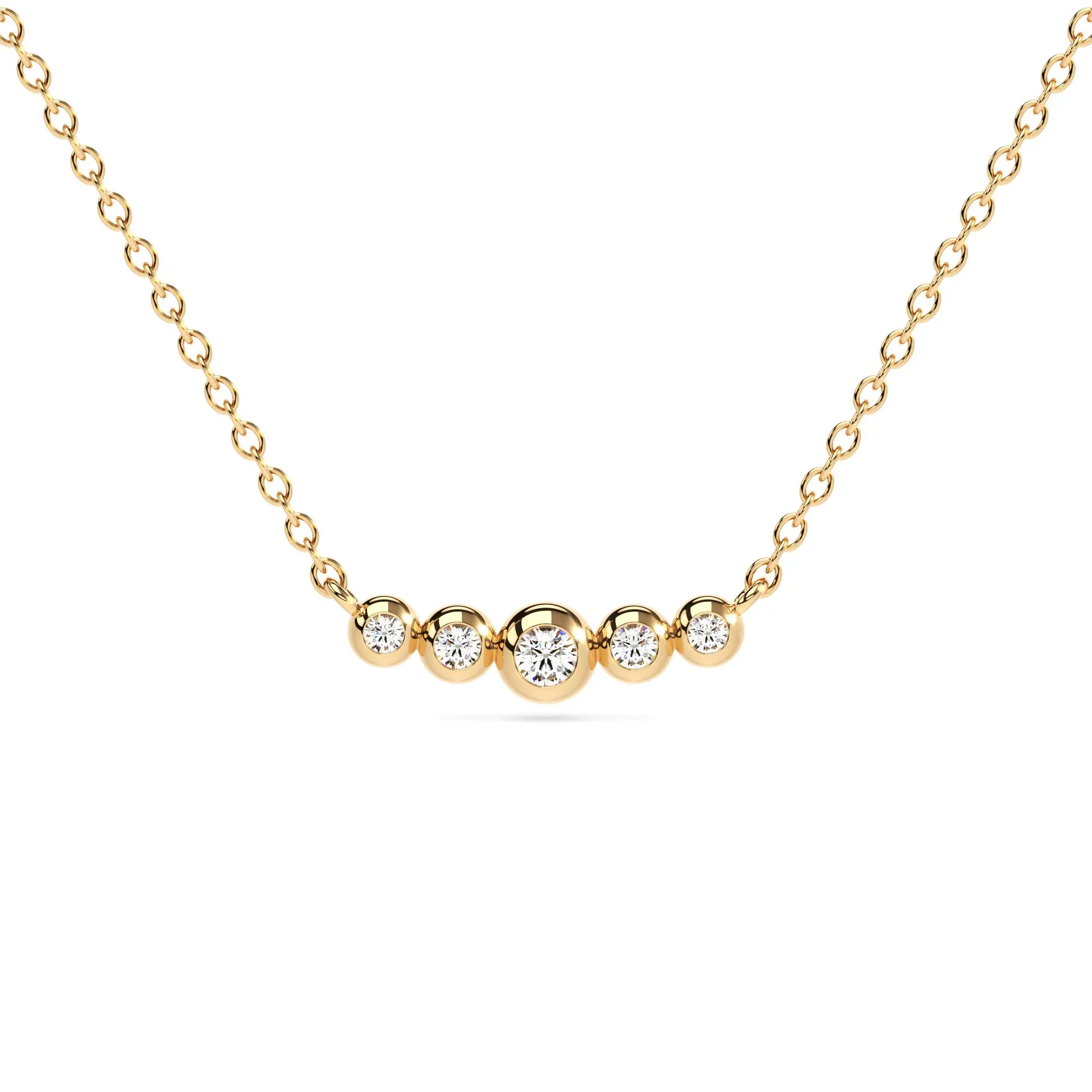 Dainty Minimalist Necklace, Tiny Gold Necklace, Dainty Gold Necklace, Mothers necklace, 14k solid gold necklace, Wedding Jewelry - image 3
