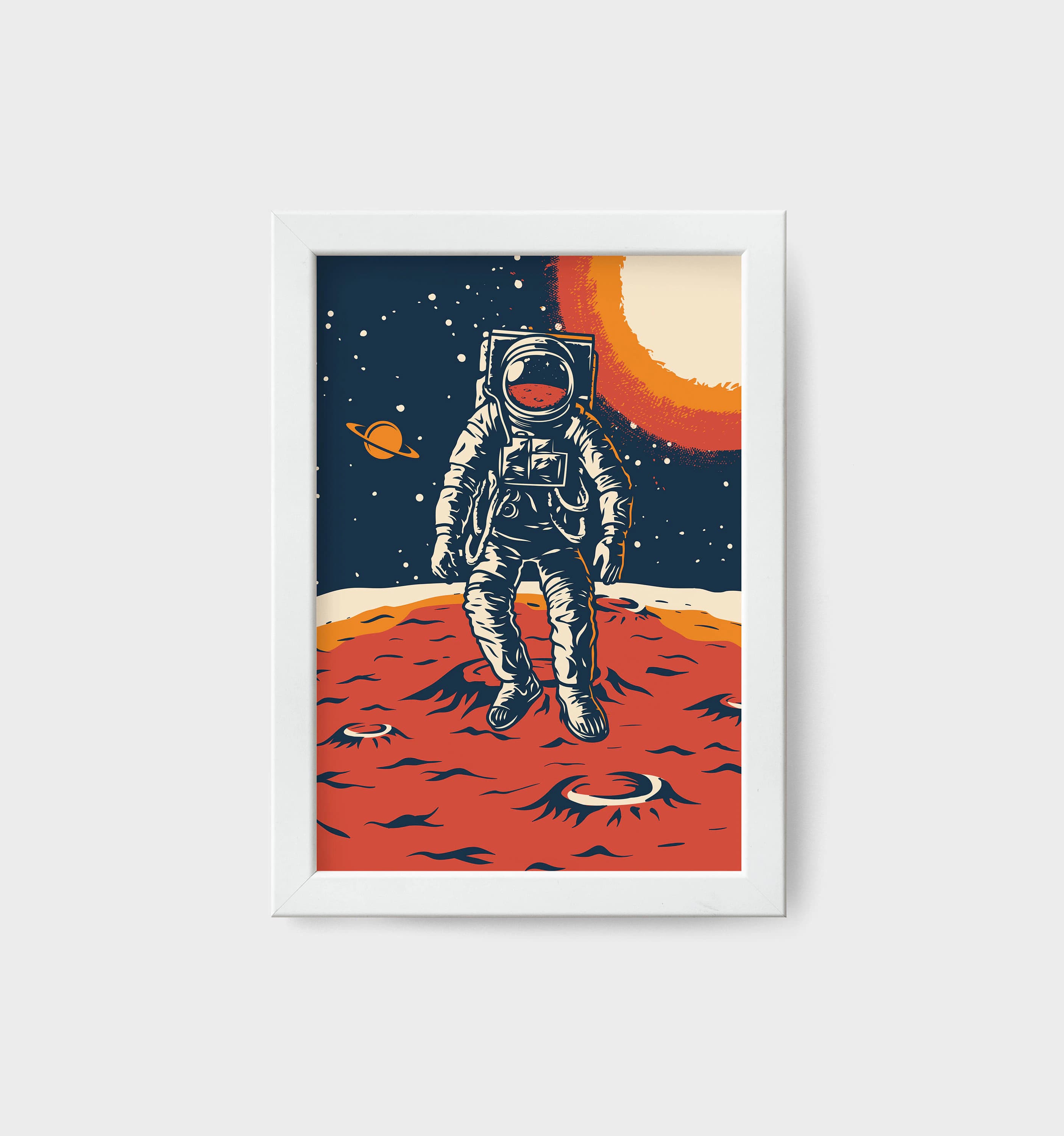 Retro Style Space Poster - Space Decor - Solar System - Galaxy Print - Office Decor - Game Room Wall Art - Space Themed Nursery - Universe - image 4
