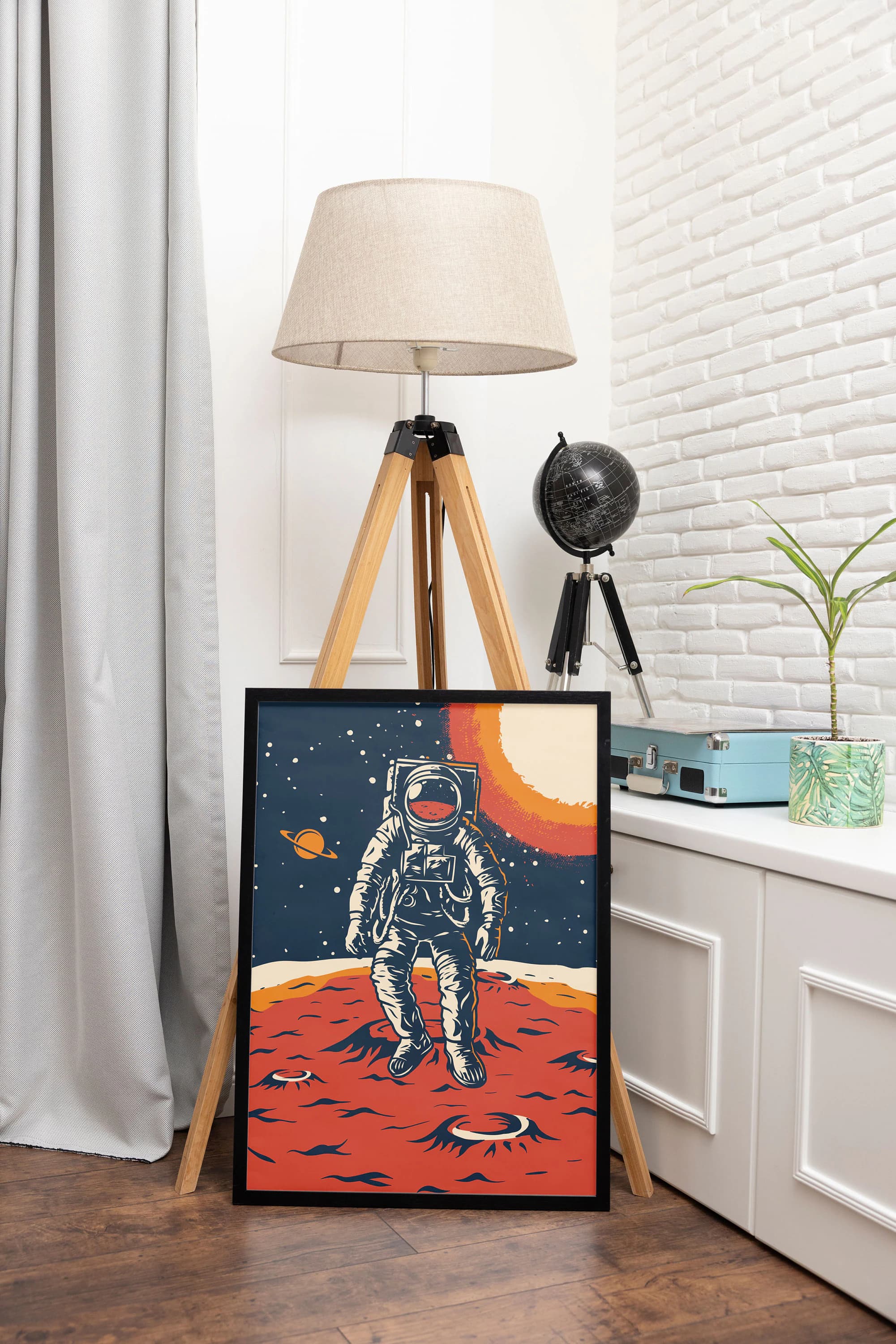 Retro Style Space Poster - Space Decor - Solar System - Galaxy Print - Office Decor - Game Room Wall Art - Space Themed Nursery - Universe - image 3