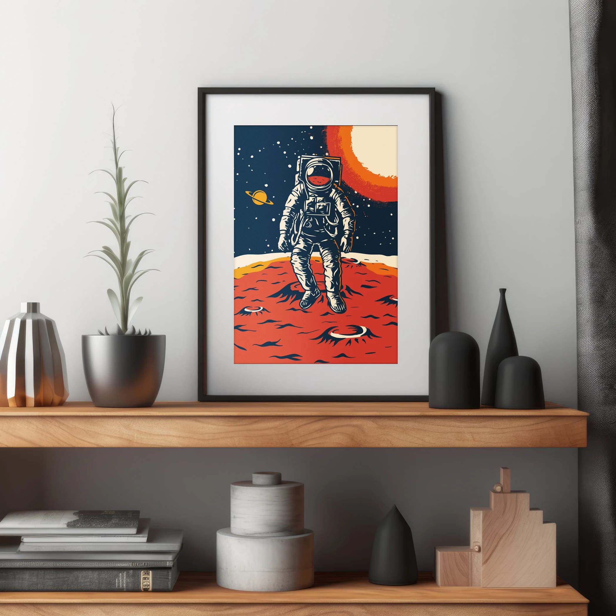 Retro Style Space Poster - Space Decor - Solar System - Galaxy Print - Office Decor - Game Room Wall Art - Space Themed Nursery - Universe - image 5
