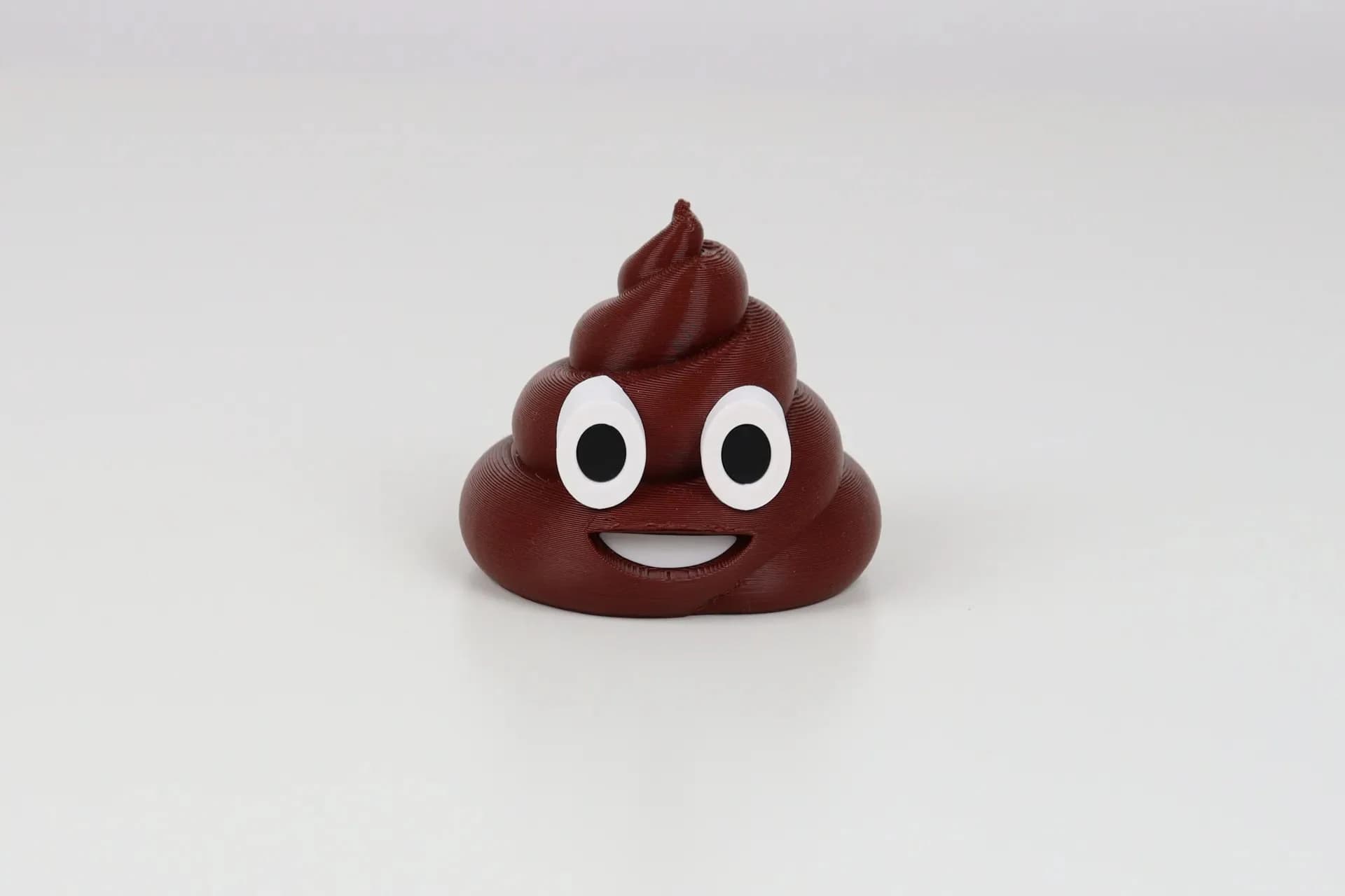 Poo Emoji Decor, Funny Desk Accessory, 3D Printed Statue, Whimsical Office Gag Gift, Novelty Home Ornament, Smiling Turd Figurine - image 3