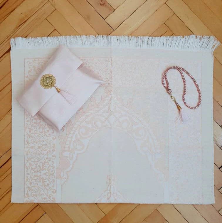 Brown Color Personalized Prayer Mat, Muslim Wedding Gifts, Islamic Gift Set, Islamic Personalized Gifts, Janamaz, Eid Gifts, Gift for Couple - image 5