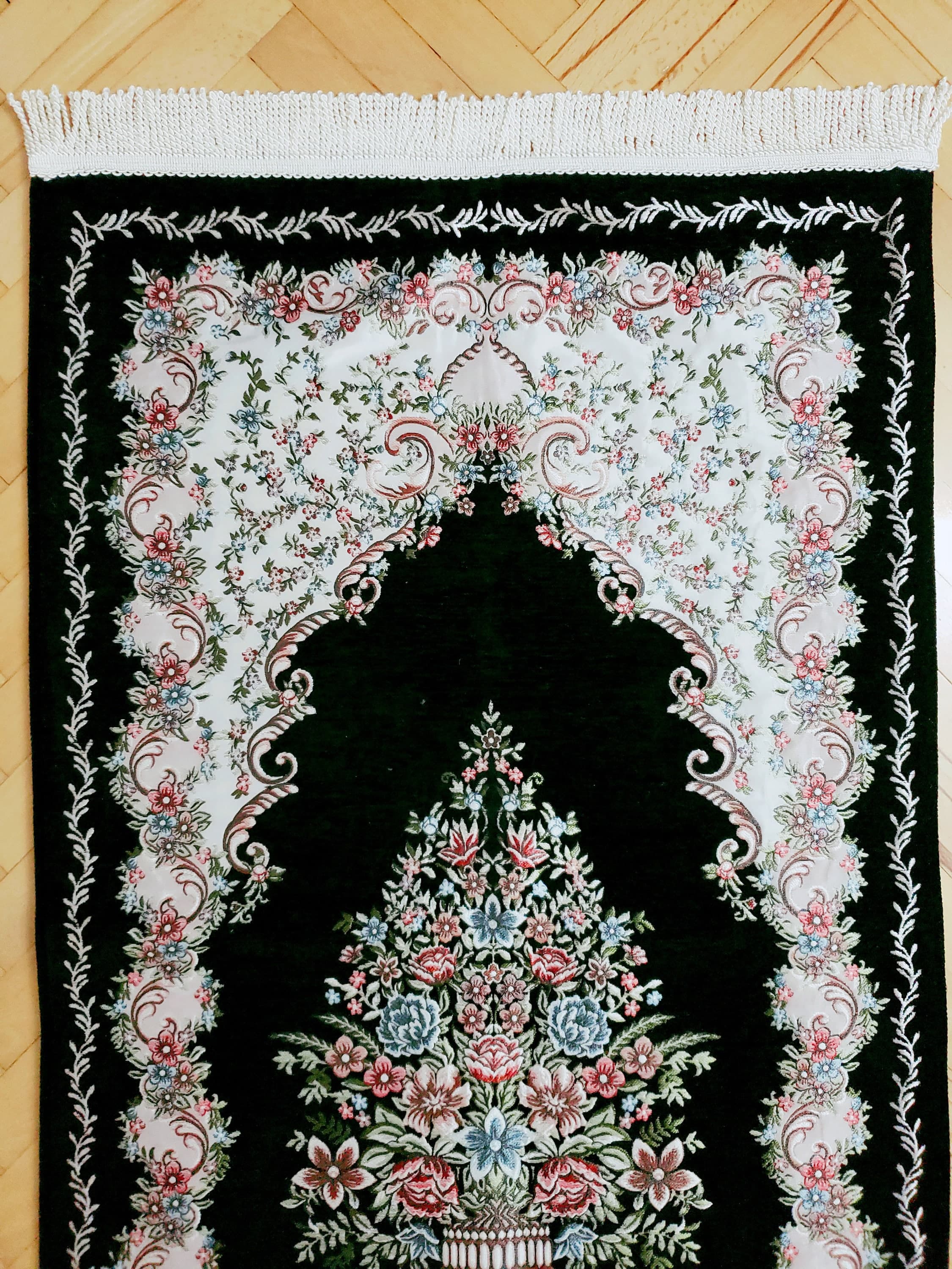 Black Woven Prayer Rug, Eid Gifts, Luxury Prayer Mat, Muslim Wedding Gift, Islamic Gift, Janamaz, High Quality, Unique Islamic Gift for Men - image 5