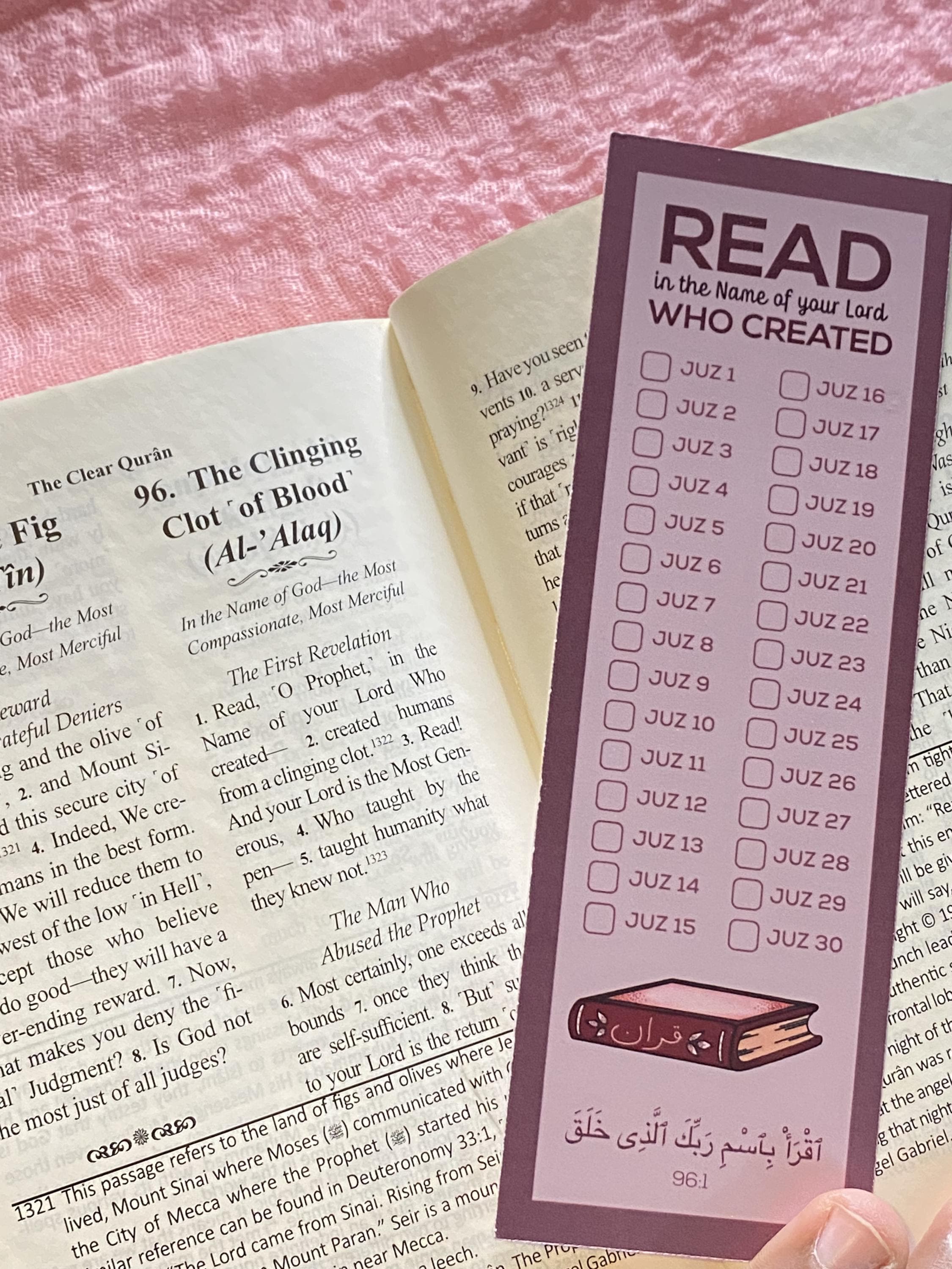 Quran Tracker Bookmark - Read - Surah Alaq - Iqra - Islamic - Ramadan - image 3