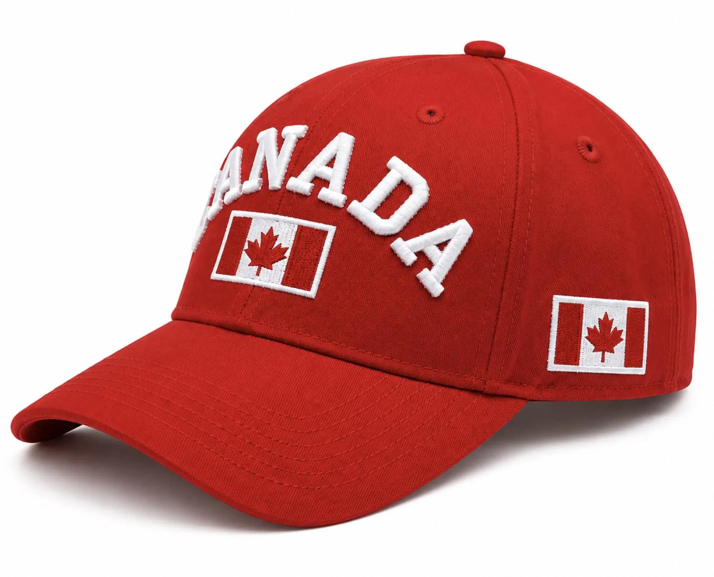 Canada Flag Soccer Baseball Hat Cap Red Mapleleaf Hats - image 4