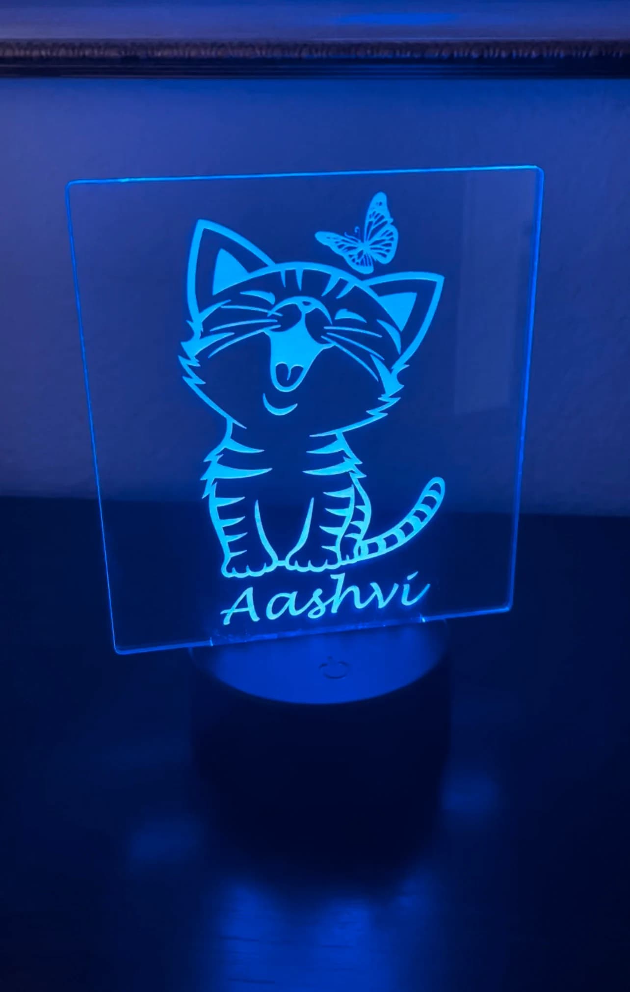Kitty cat night light, Nursery Room Night Light, Personalized Table Lamp, kids LED night light, Personalized Night Light - image 3