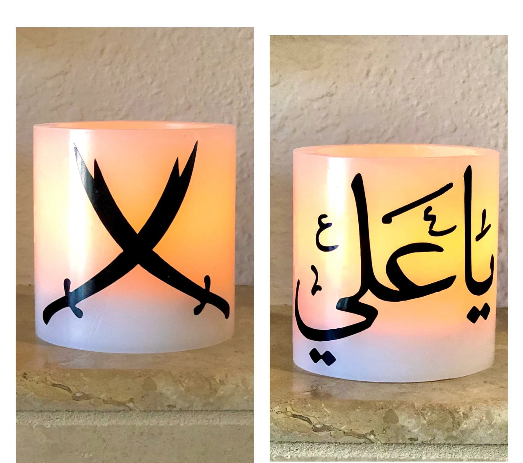 6 Panjatan pak LED candles, Islamic home decor, Muharram, moharram, Shia art, Shia Muslim, Islamic gift, azakhana, Imam Hussain, Arabic home - image 5