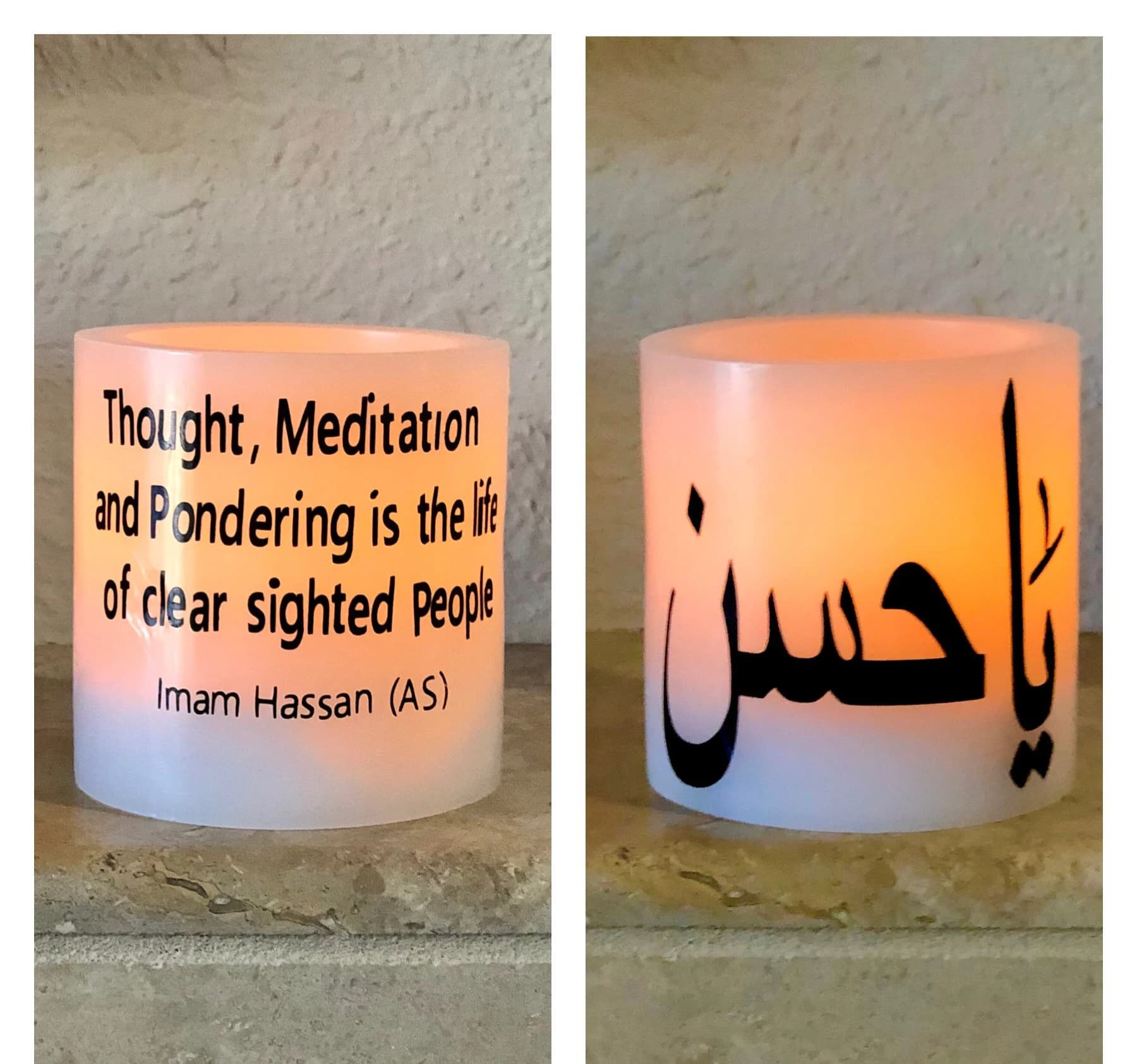 6 Panjatan pak LED candles, Islamic home decor, Muharram, moharram, Shia art, Shia Muslim, Islamic gift, azakhana, Imam Hussain, Arabic home - image 4