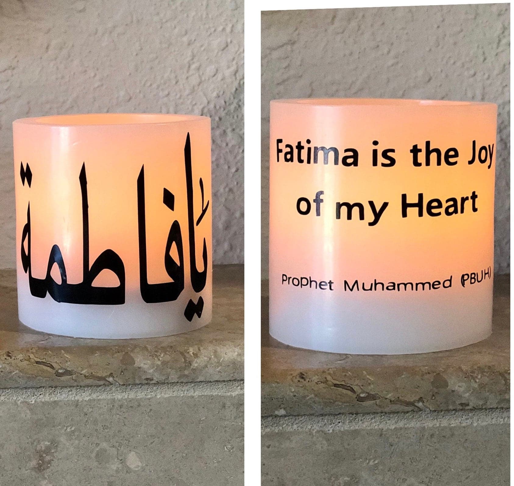 6 Panjatan pak LED candles, Islamic home decor, Muharram, moharram, Shia art, Shia Muslim, Islamic gift, azakhana, Imam Hussain, Arabic home - image 3