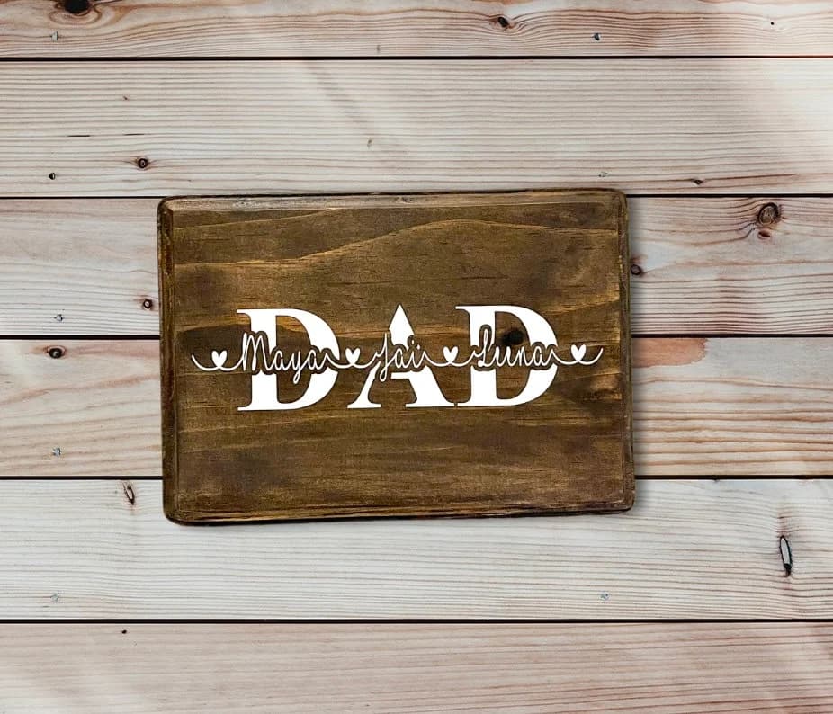 Rustic fathers day Gift I Dad Sign I Gift for Dad I Sign for Dad I Gift for Father I Dad Gift Idea I Sign With Name I Gift for Padre - image 4