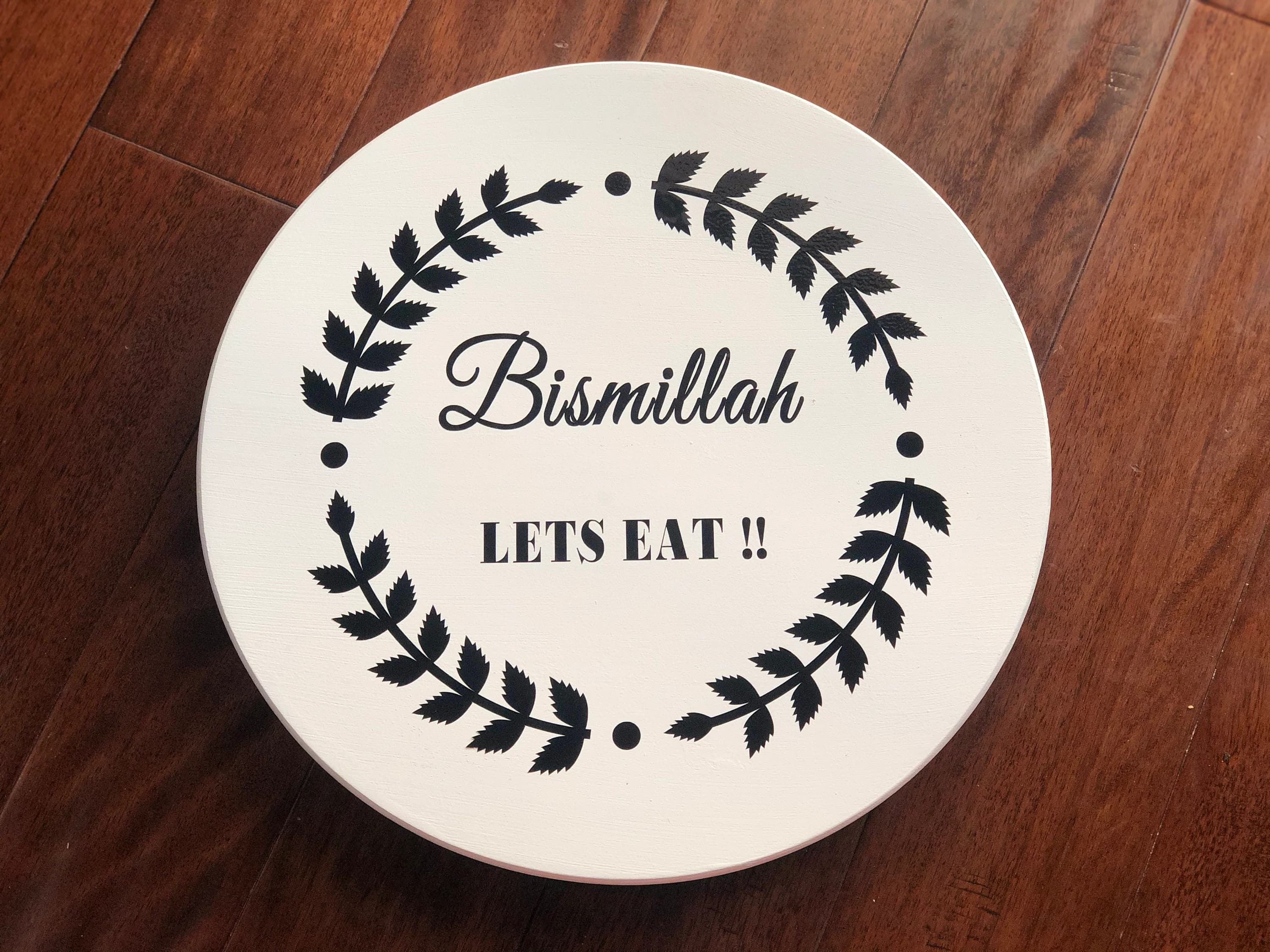 Islamic lazy Susan turntable, islamic home decor, Islamic gifts, Arabic gift, Farmhouse style, Vintage Turntable, Islamic art - image 5